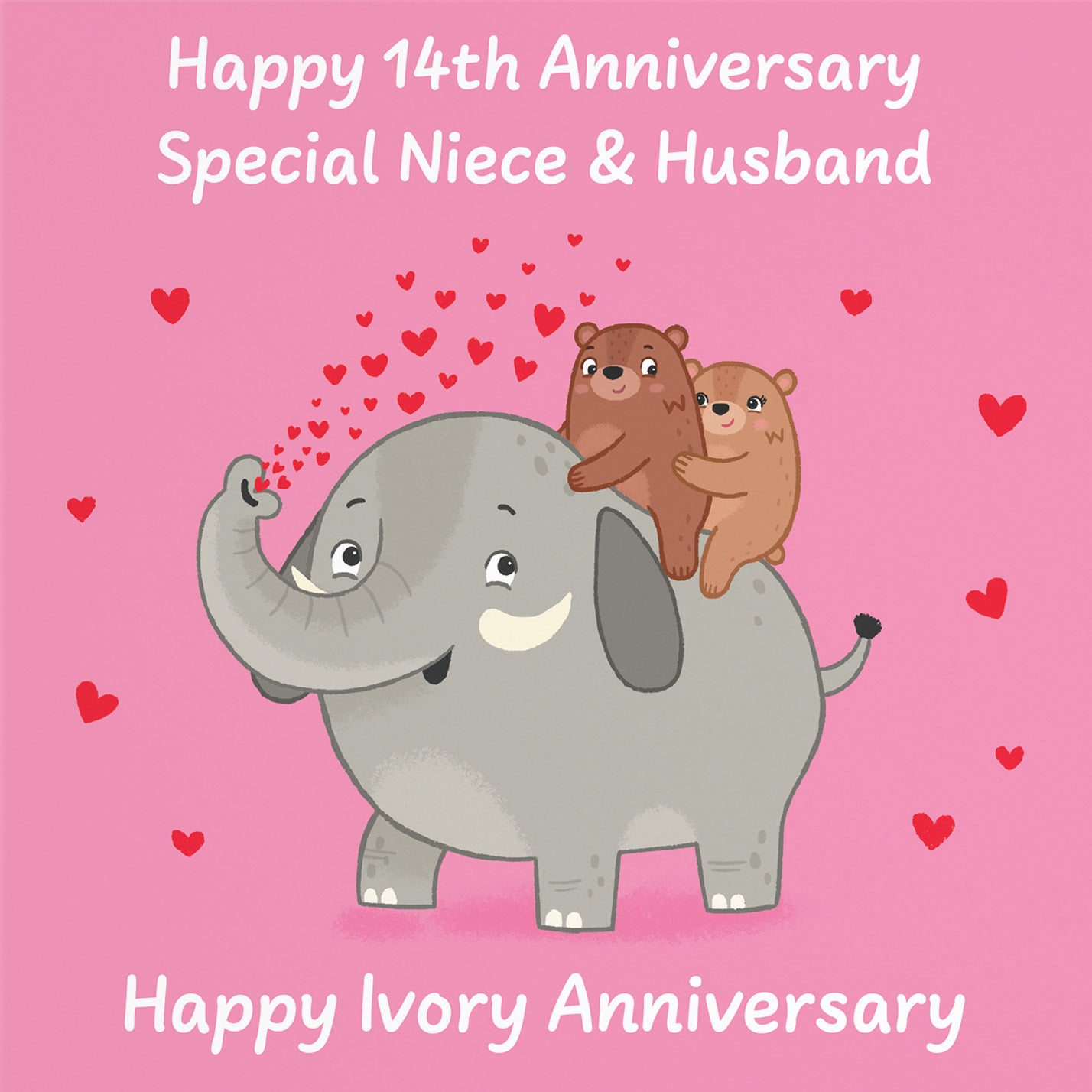 14th Niece And Husband Anniversary Card Love Story - Default Title (B0DHWB7QSM)