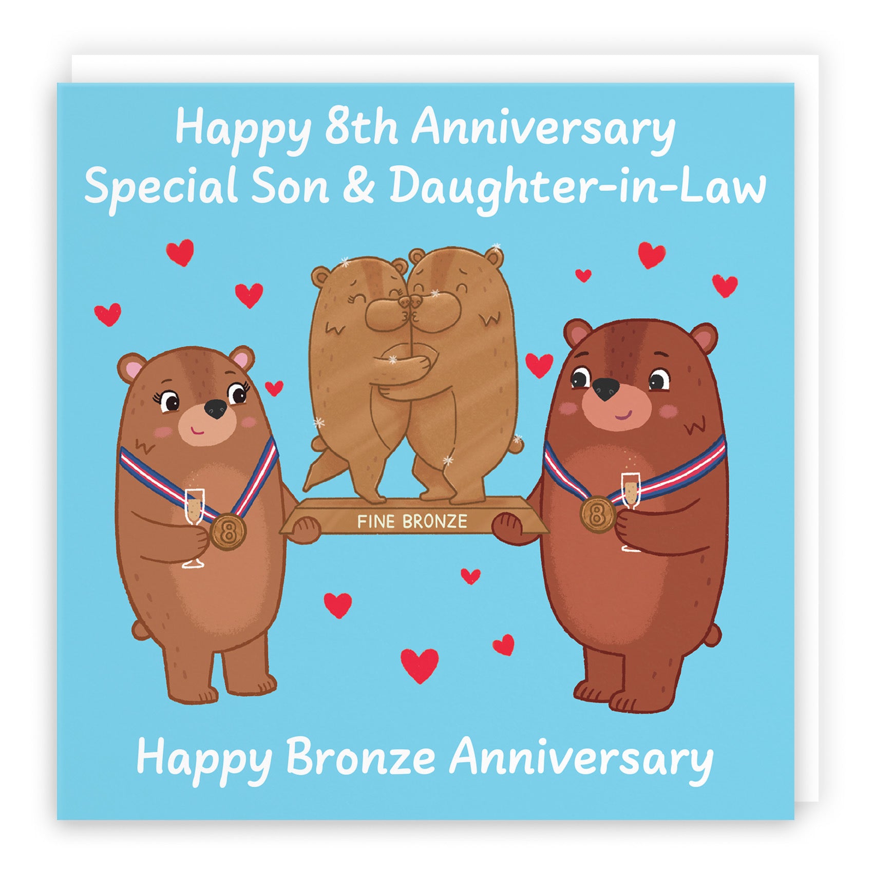 8th Son And Daughter In Law Anniversary Card Love Story - Default Title (B0DHWB7QSP)