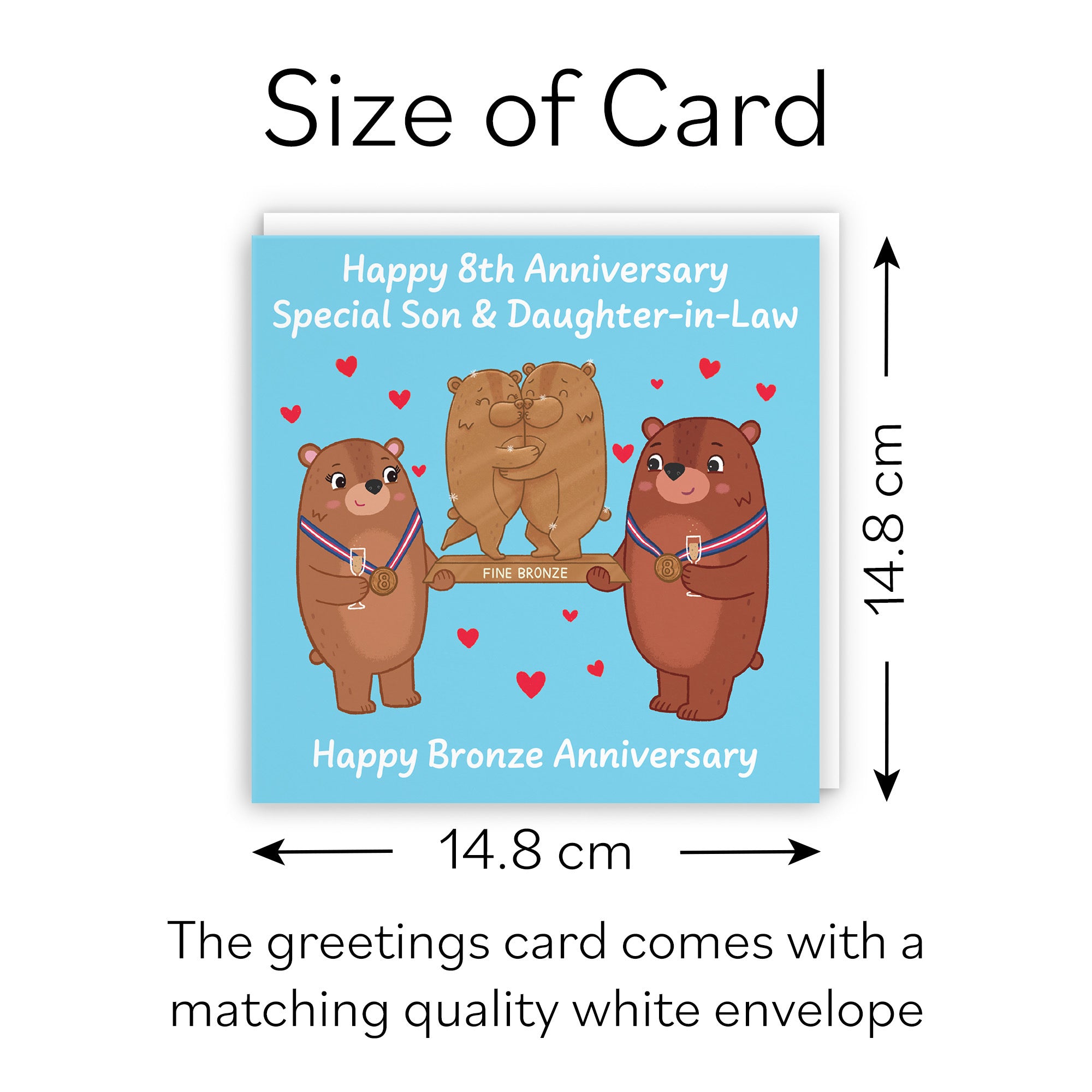 8th Son And Daughter In Law Anniversary Card Love Story - Default Title (B0DHWB7QSP)