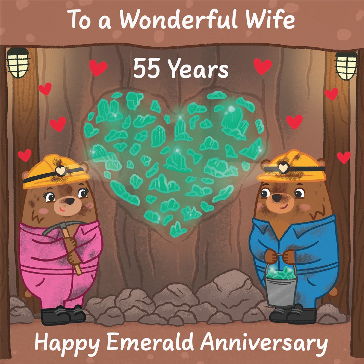 55th Wife Anniversary Card Love Story - Default Title (B0DHWB7RT1)