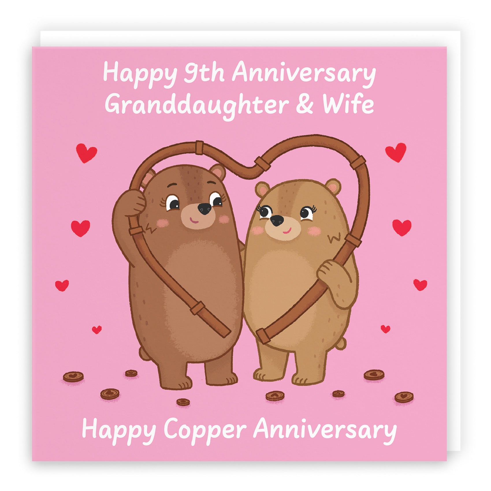 9th Granddaughter And Wife Anniversary Card Love Story - Default Title (B0DHWB7RT3)