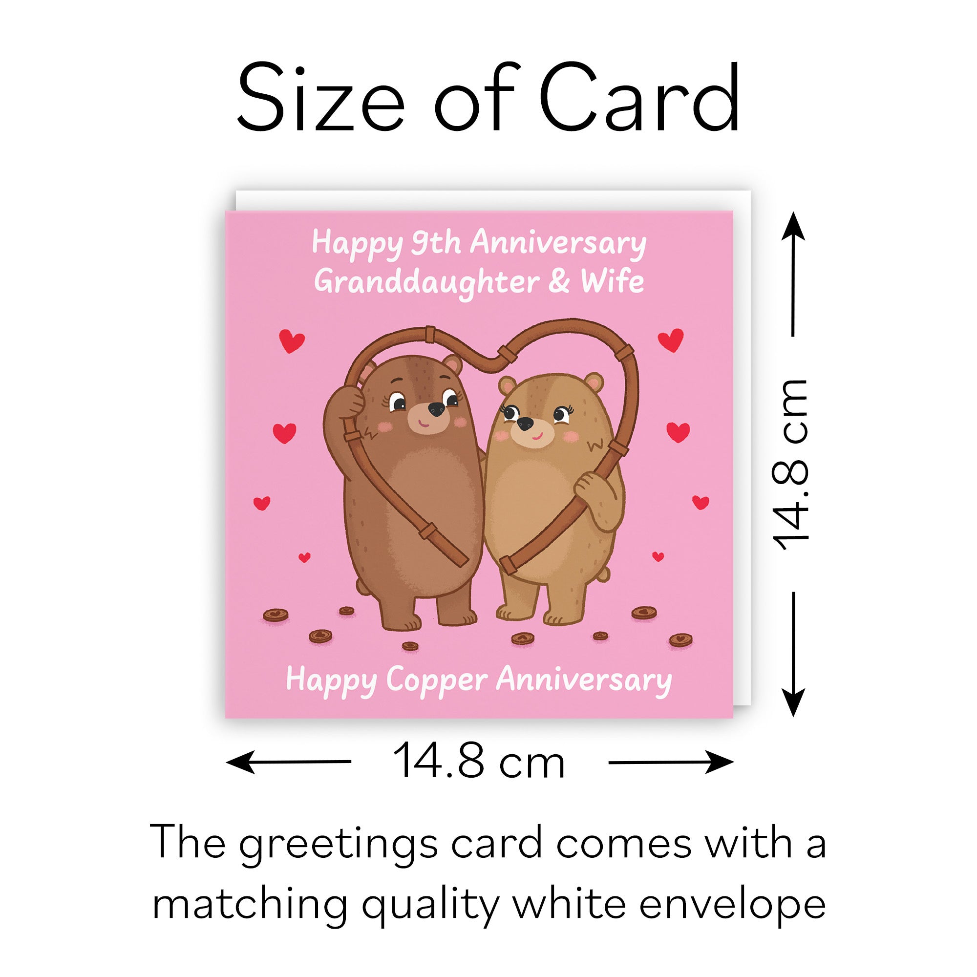 9th Granddaughter And Wife Anniversary Card Love Story - Default Title (B0DHWB7RT3)