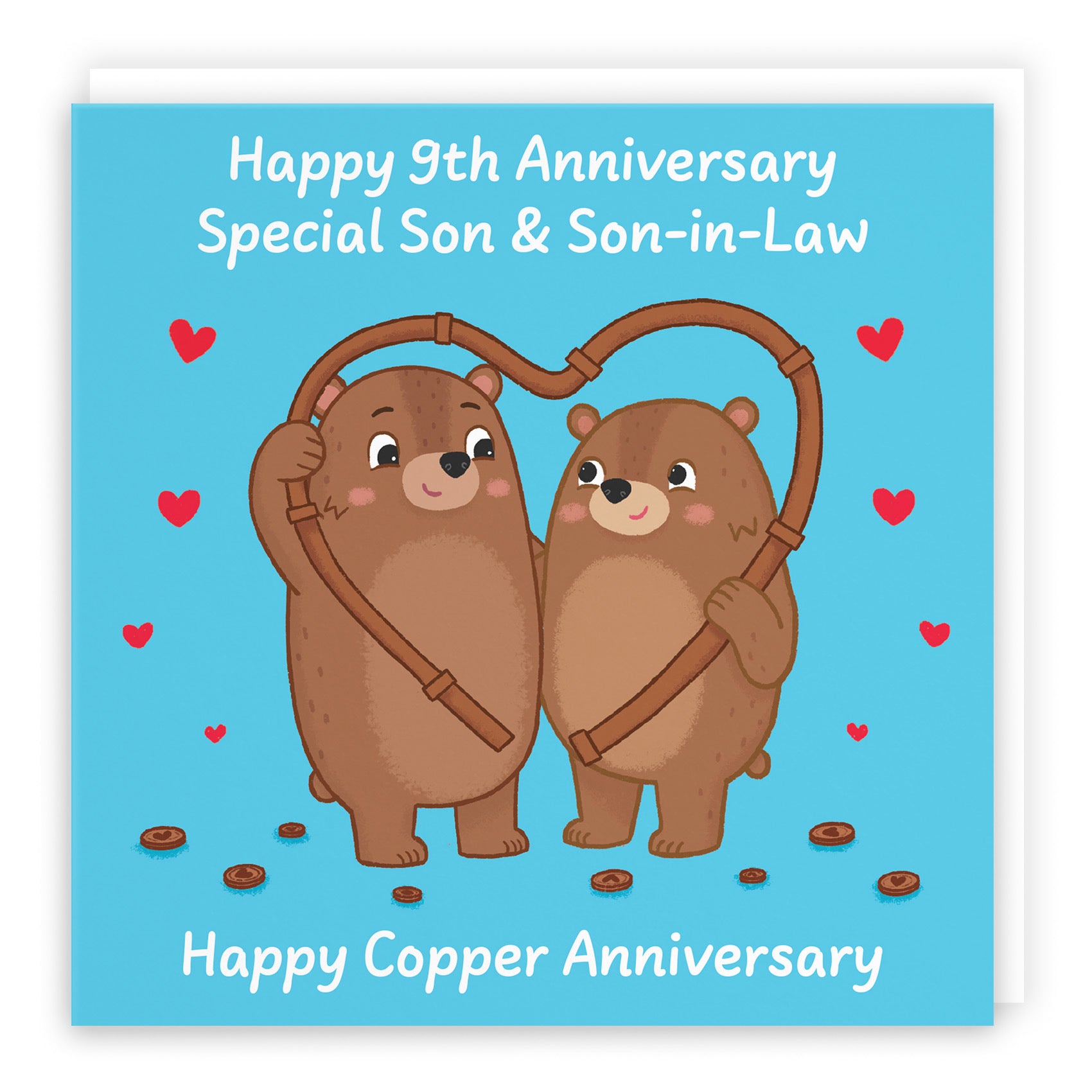 9th Son And Son In Law Anniversary Card Love Story - Default Title (B0DHWB7SFL)