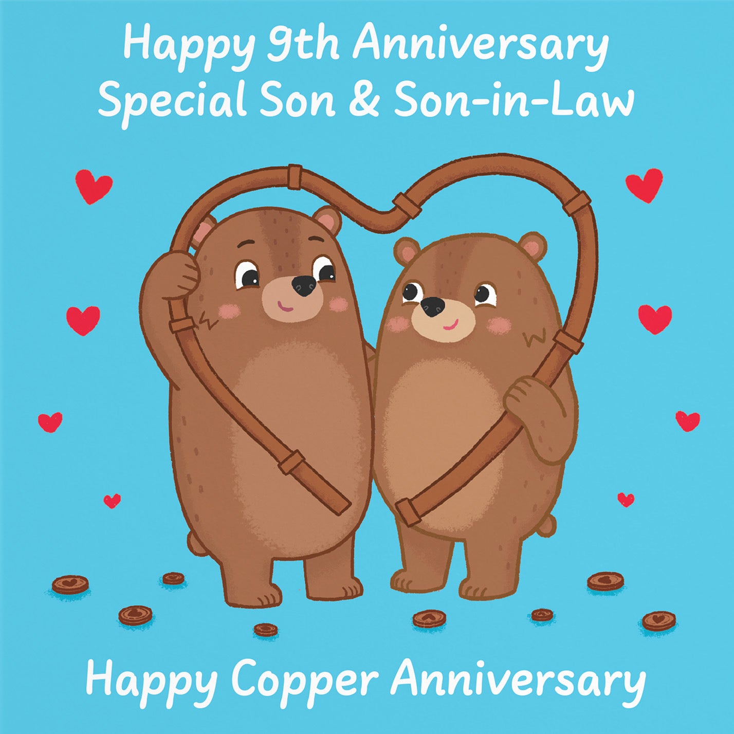 9th Son And Son In Law Anniversary Card Love Story - Default Title (B0DHWB7SFL)