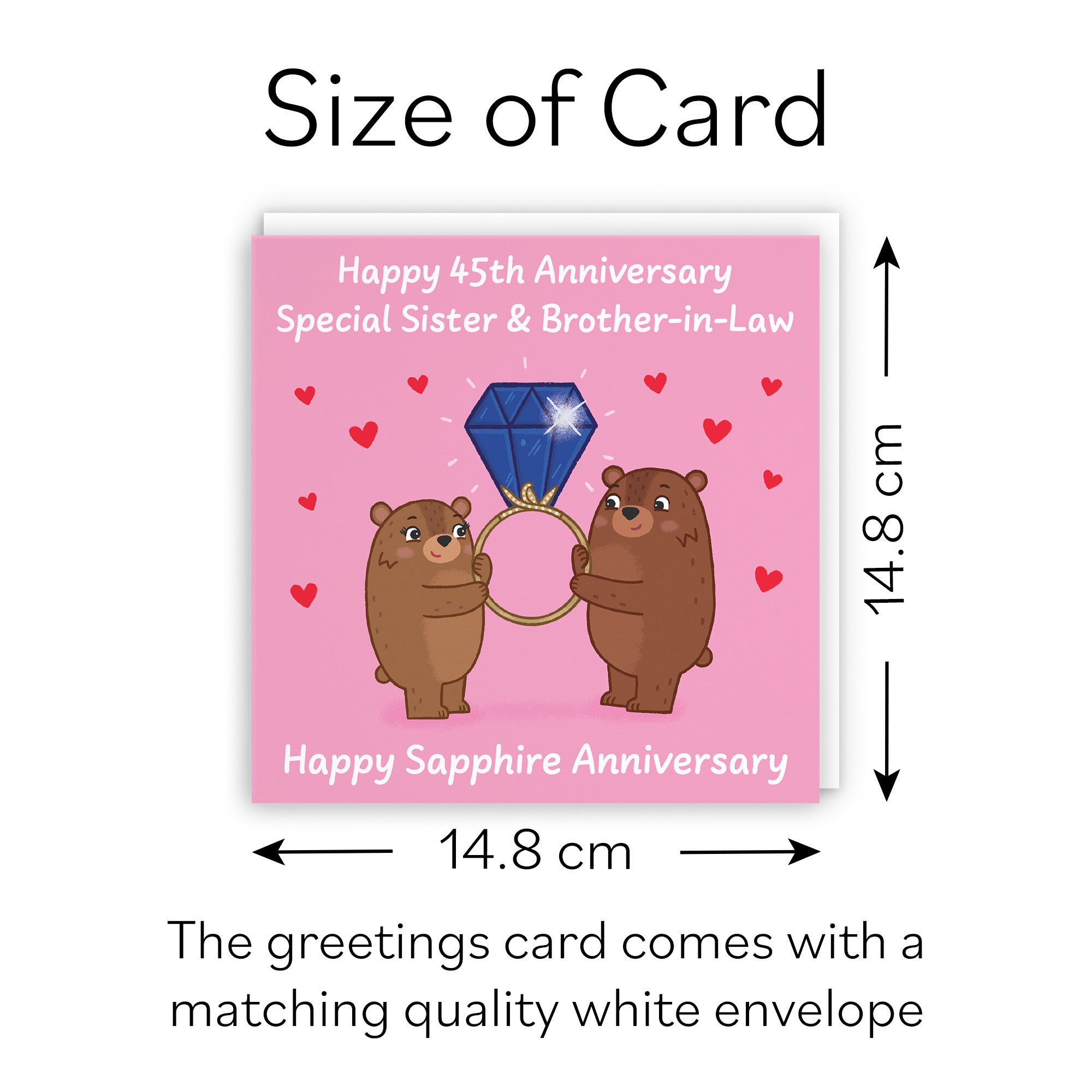 45th Sister And Brother In Law Anniversary Card Love Story - Default Title (B0DHWB7SFN)