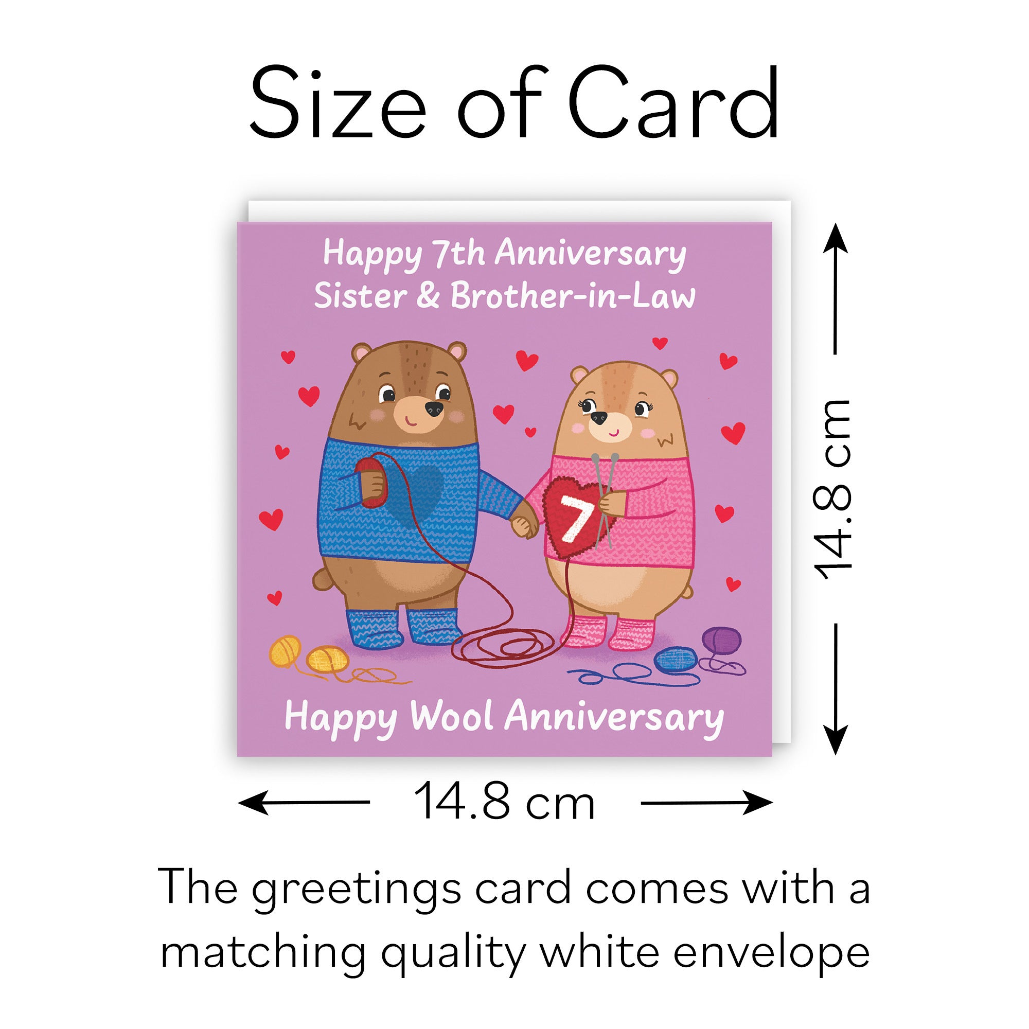 7th Sister And Brother In Law Anniversary Card Love Story - Default Title (B0DHWB8393)