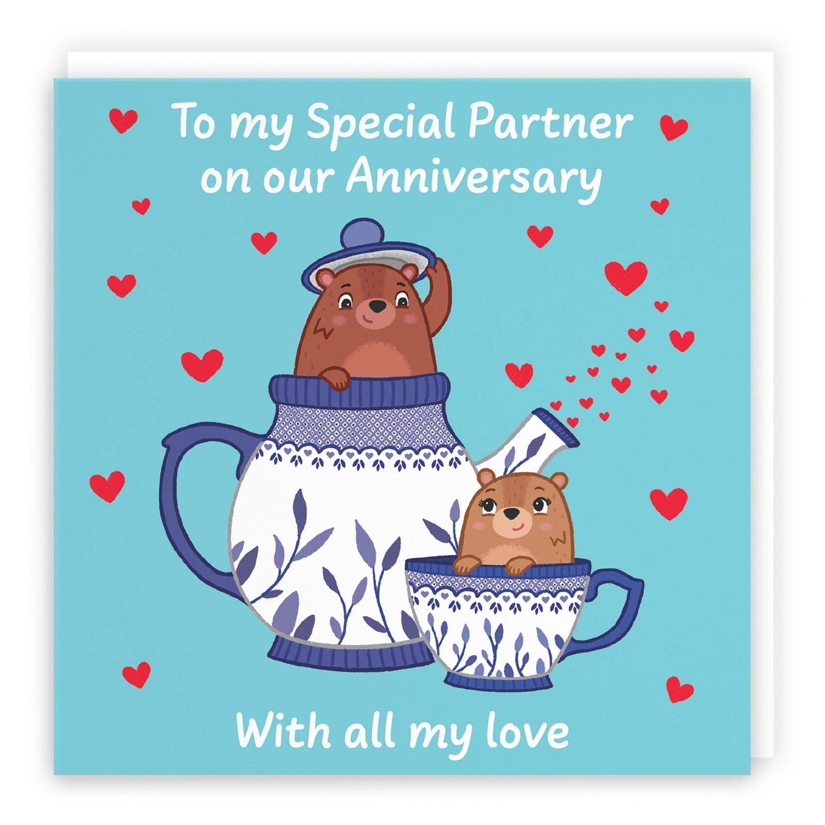 Partner Anniversary Card Teapot Love Story - Default Title (B0DHWBBFKZ)