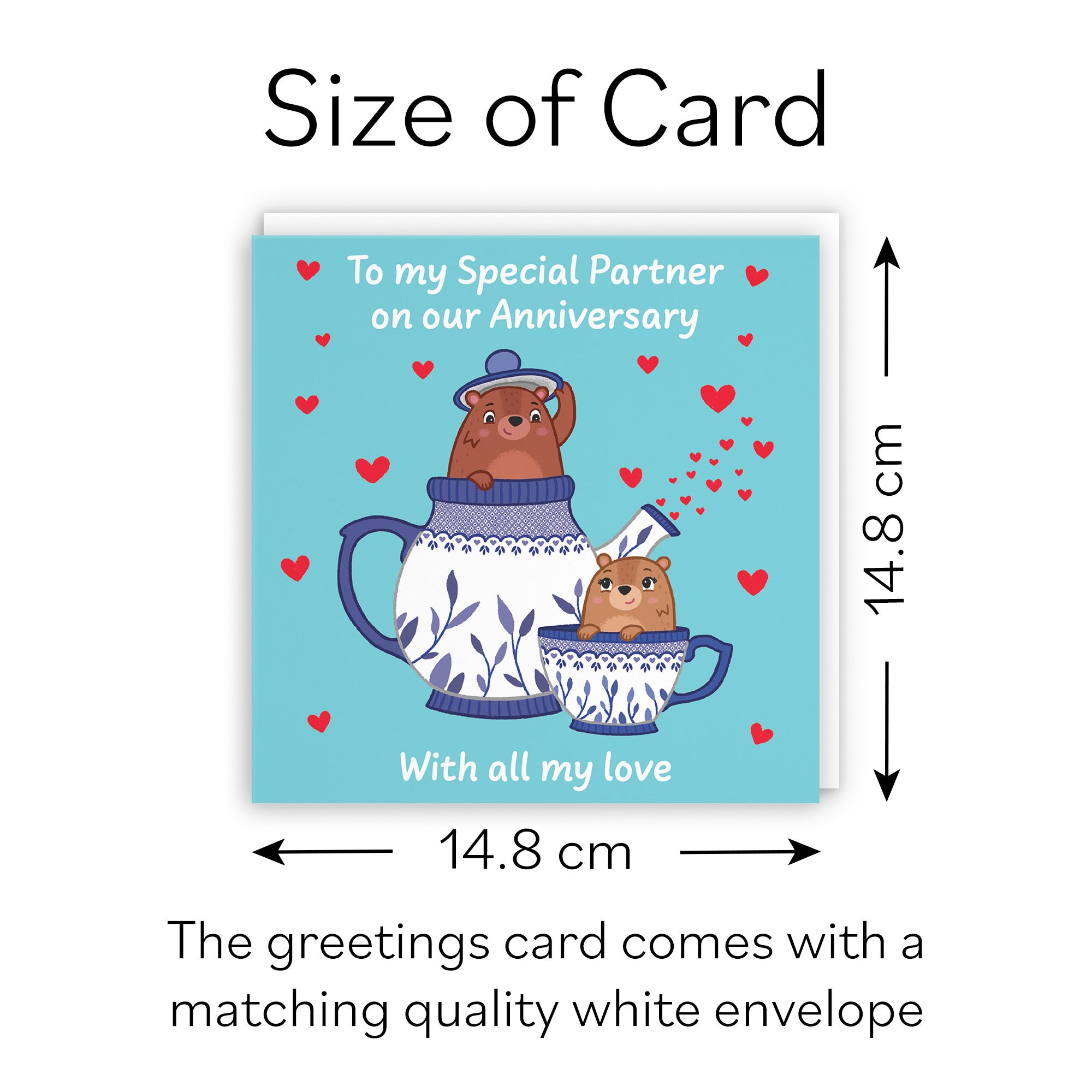 Partner Anniversary Card Teapot Love Story - Default Title (B0DHWBBFKZ)