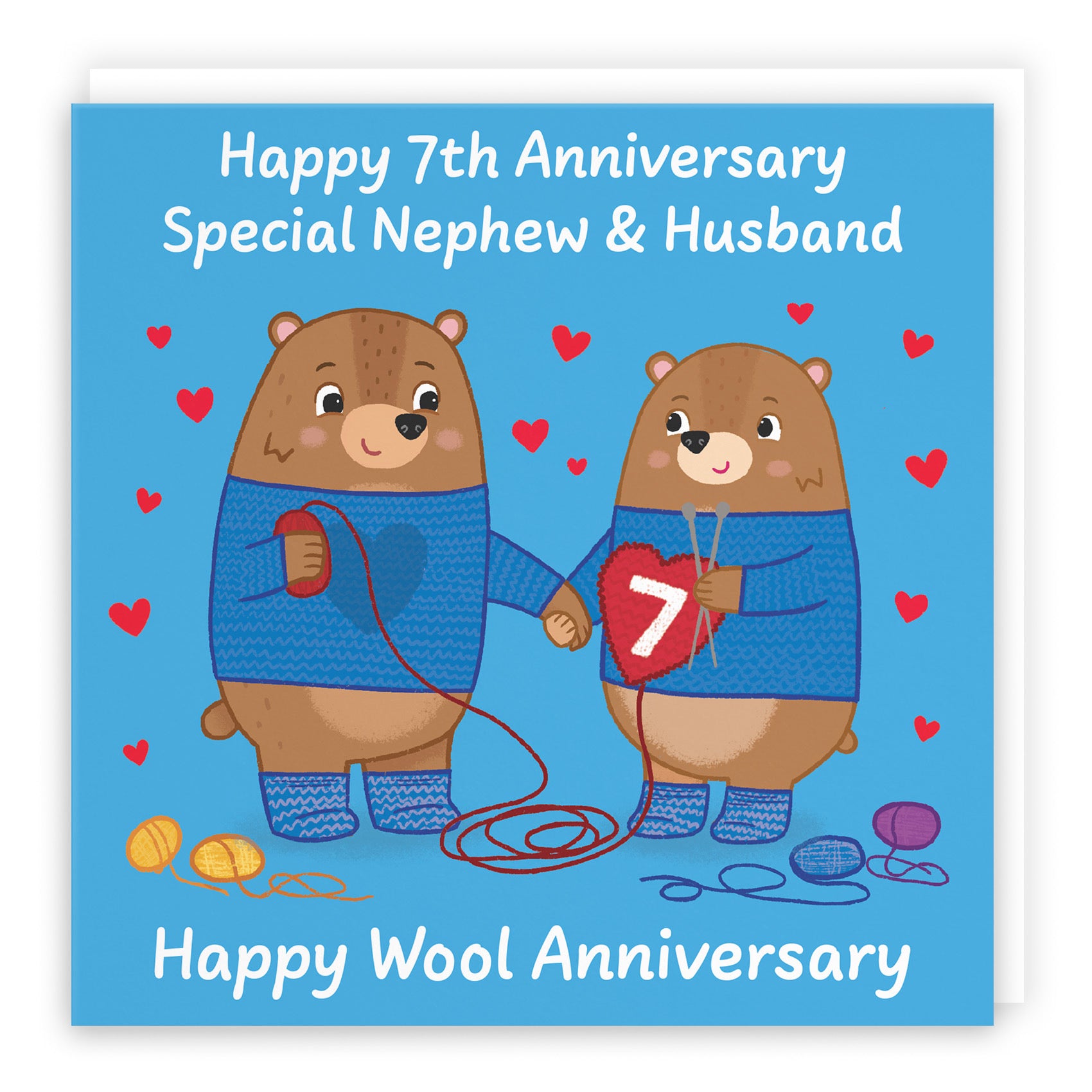 7th Nephew And Husband Anniversary Card Love Story - Default Title (B0DHWBBFL5)