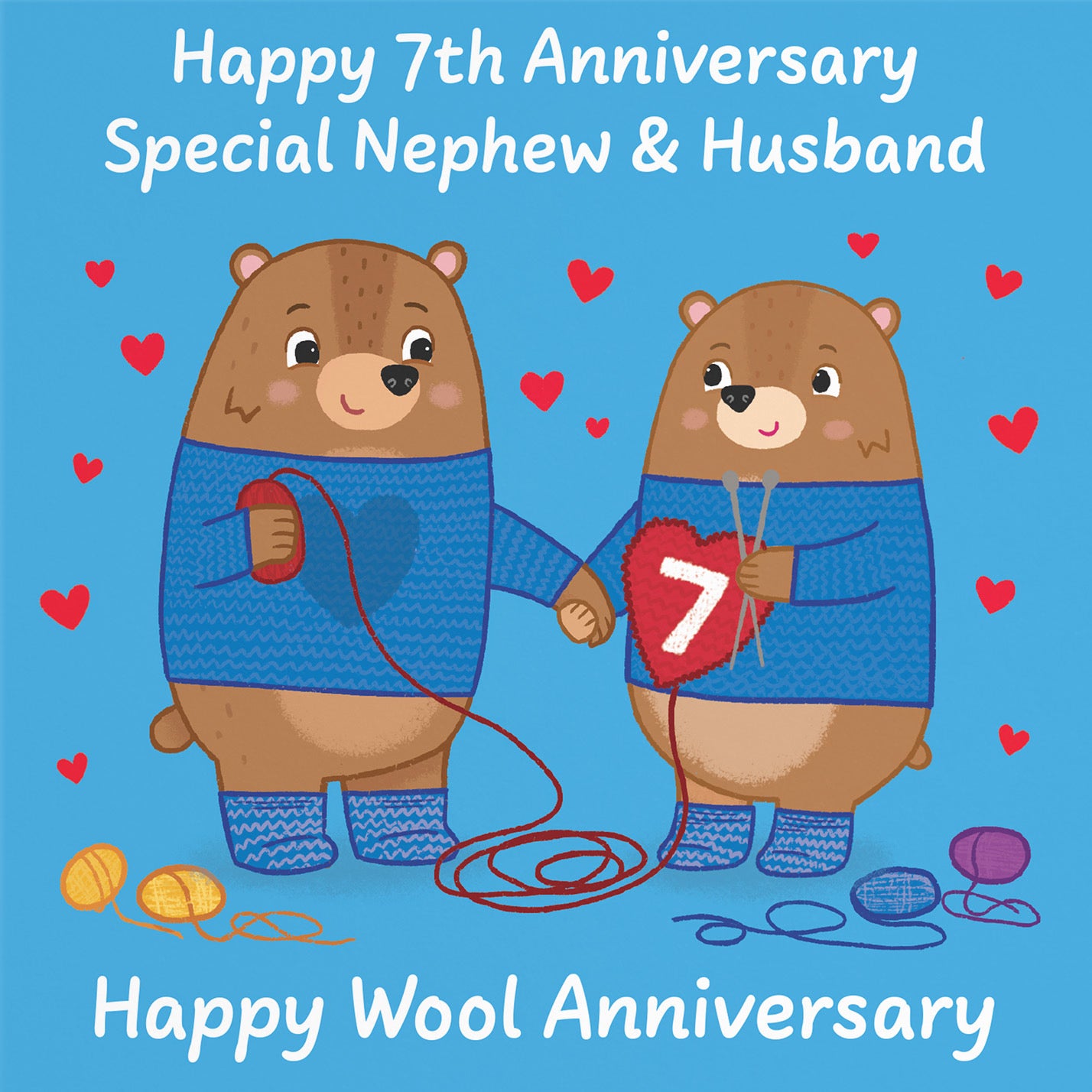 7th Nephew And Husband Anniversary Card Love Story - Default Title (B0DHWBBFL5)