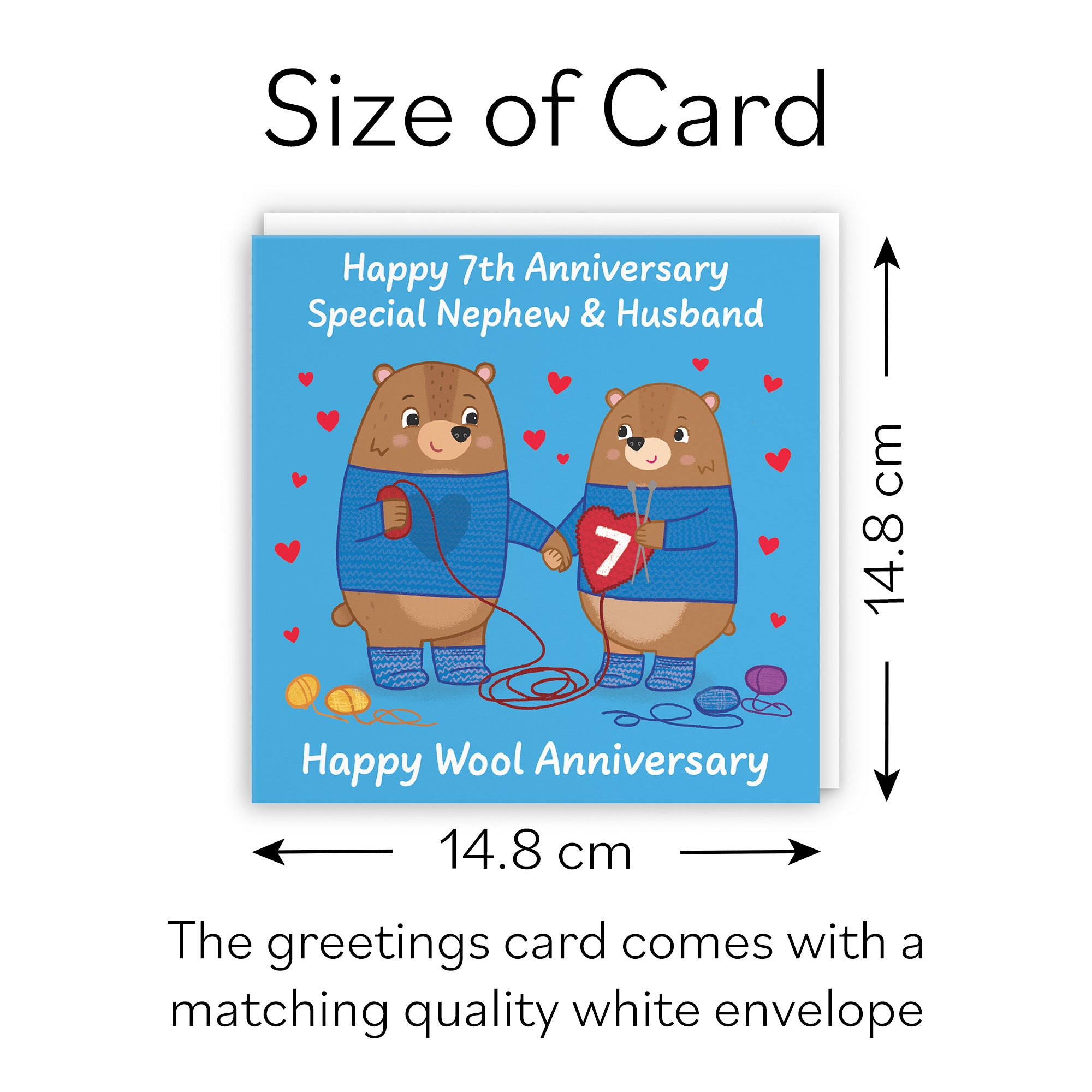 7th Nephew And Husband Anniversary Card Love Story - Default Title (B0DHWBBFL5)