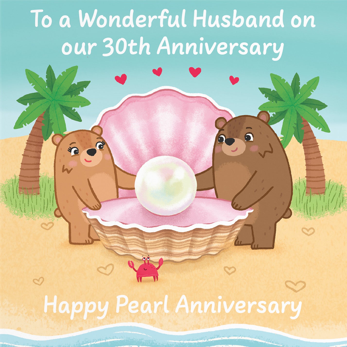 30th Husband Anniversary Card Love Story - Default Title (B0DHWBBQTB)