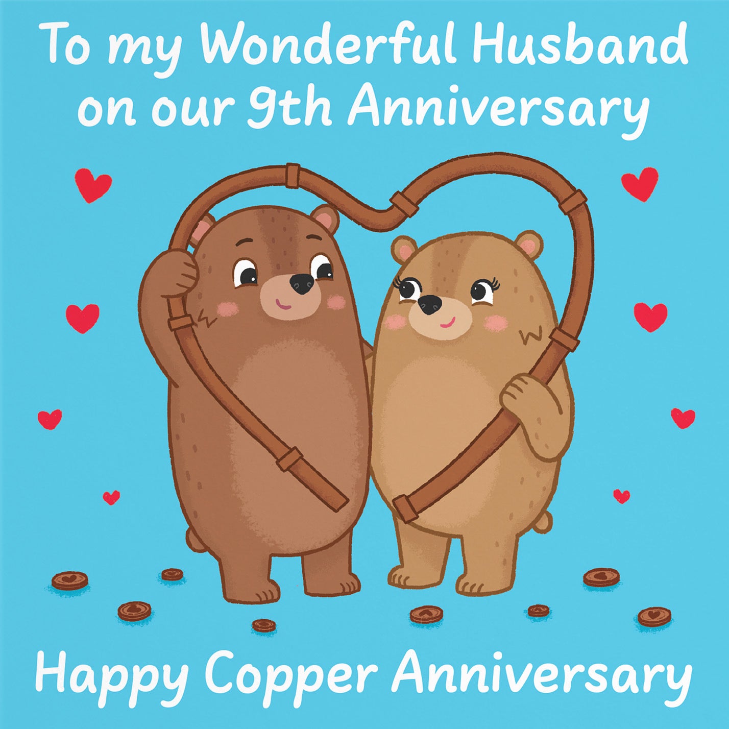 9th Husband Anniversary Card Love Story - Default Title (B0DHWBBZHN)