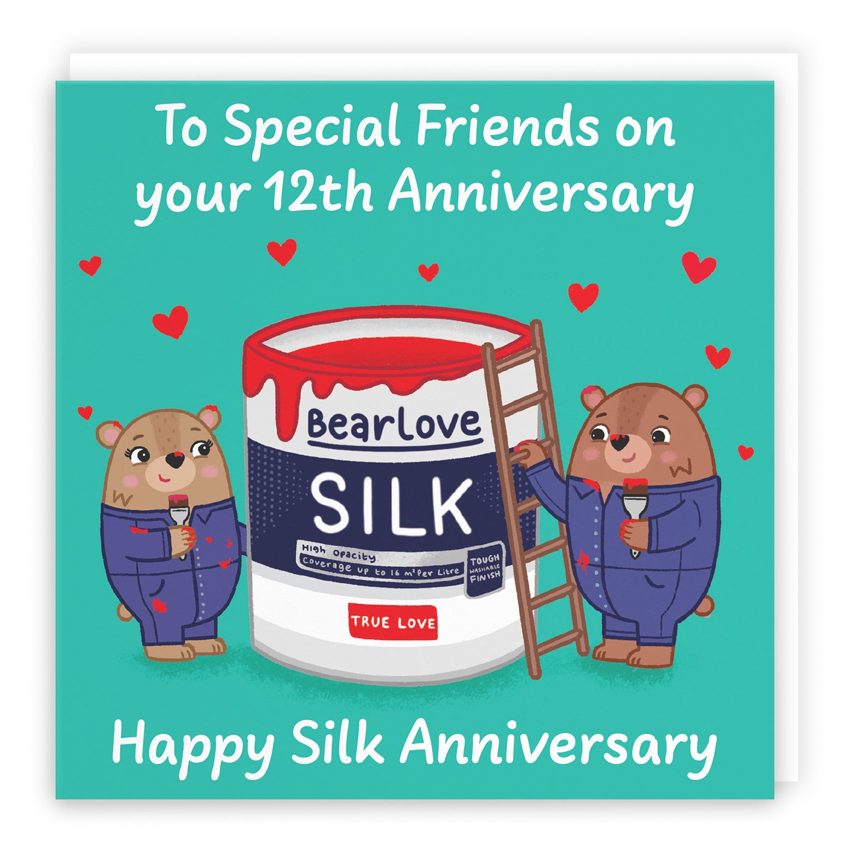 12th Special Friends Anniversary Card Love Story - Default Title (B0DHWBC1SX)