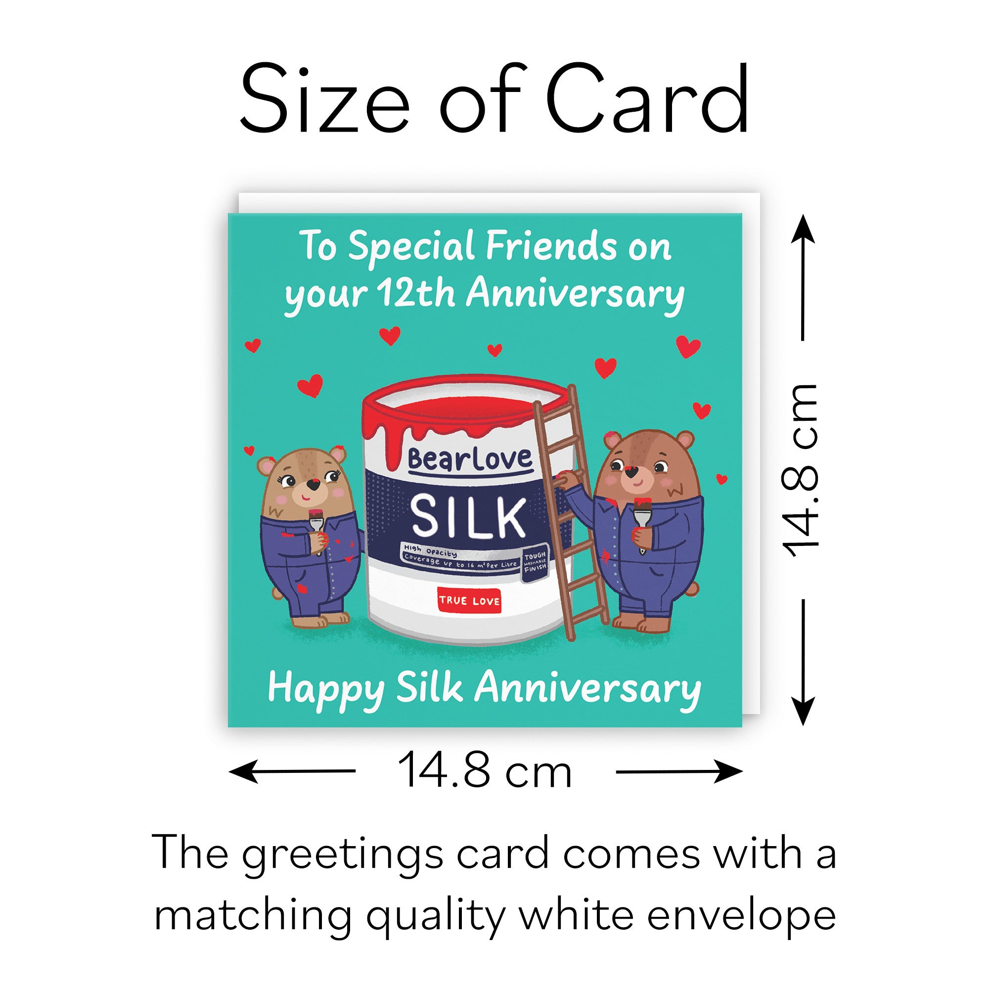 12th Special Friends Anniversary Card Love Story - Default Title (B0DHWBC1SX)