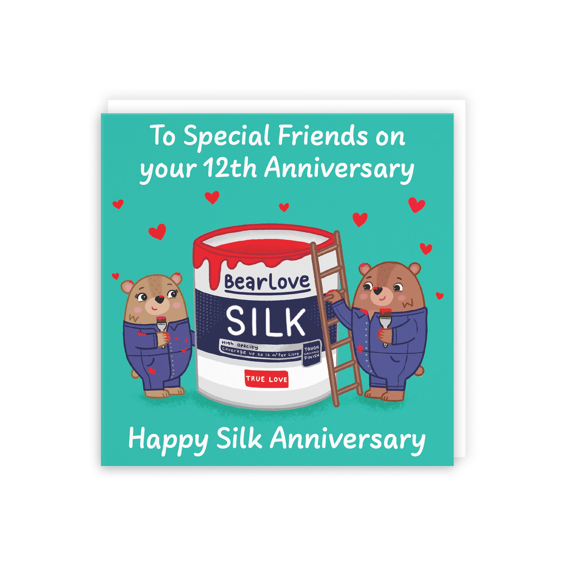 12th Special Friends Anniversary Card Love Story - Default Title (B0DHWBC1SX)