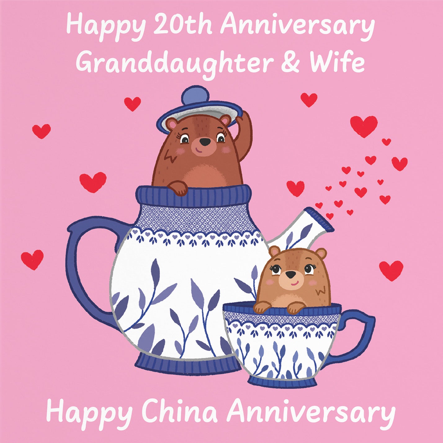 20th Granddaughter And Wife Anniversary Card Love Story - Default Title (B0DHWBCF5P)