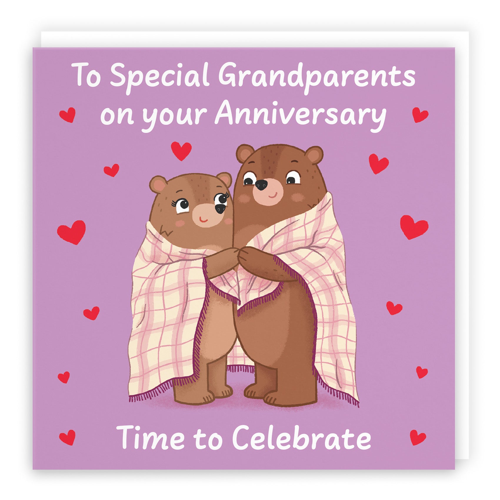 Grandparents Anniversary Card Snuggly Bears Love Story - Default Title (B0DHWBCHT4)