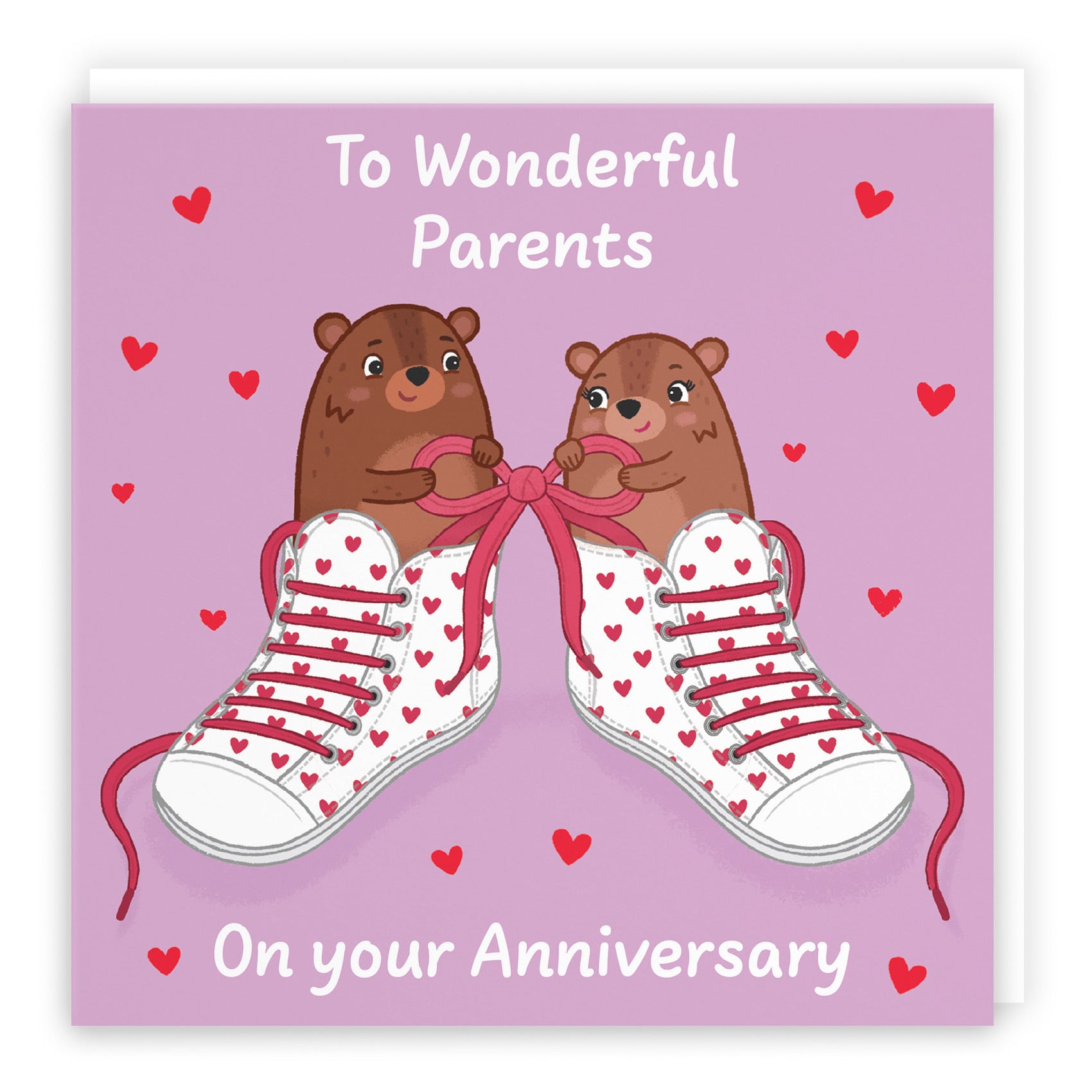 Parents Anniversary Card Laces Love Story - Default Title (B0DHWBCKM6)