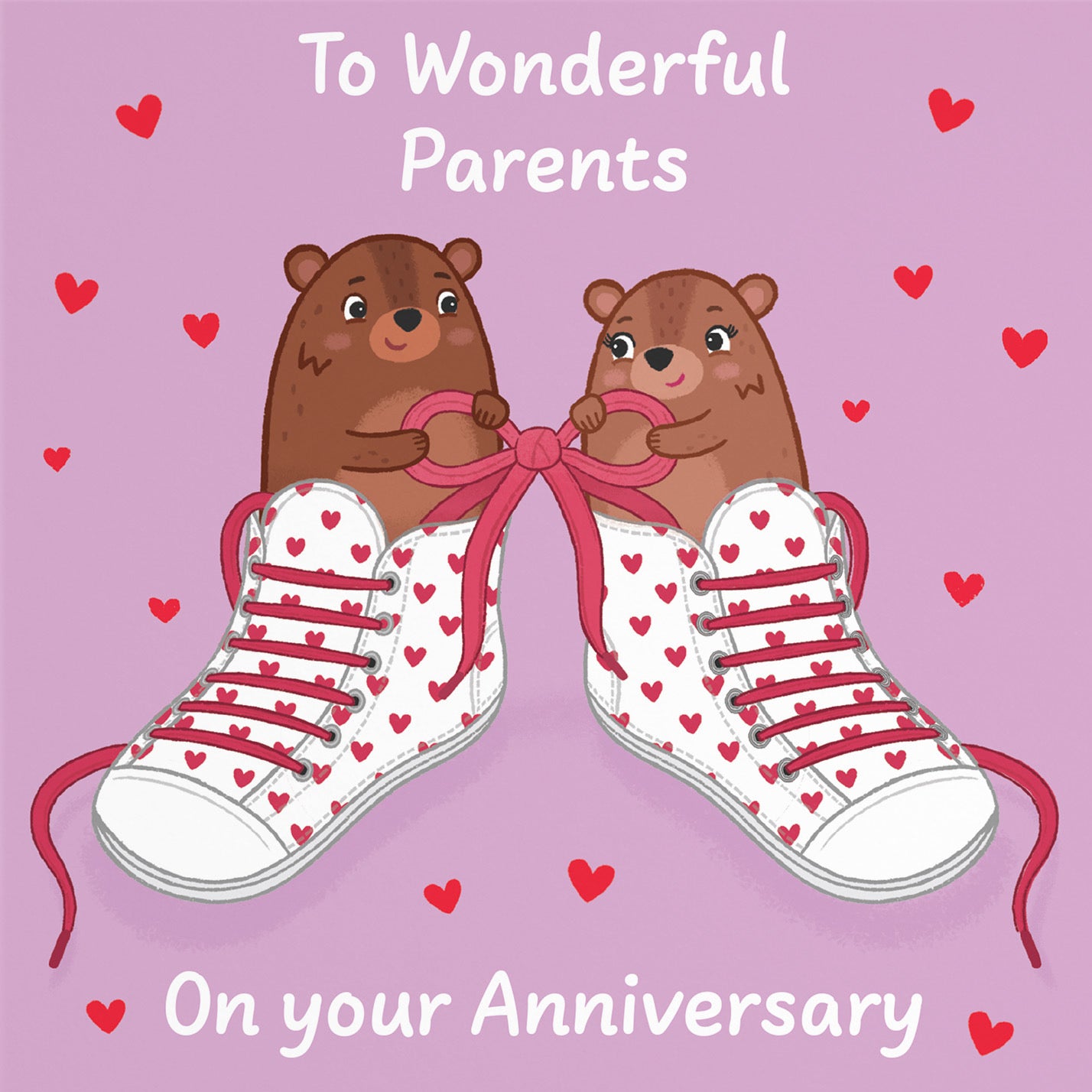 Parents Anniversary Card Laces Love Story - Default Title (B0DHWBCKM6)