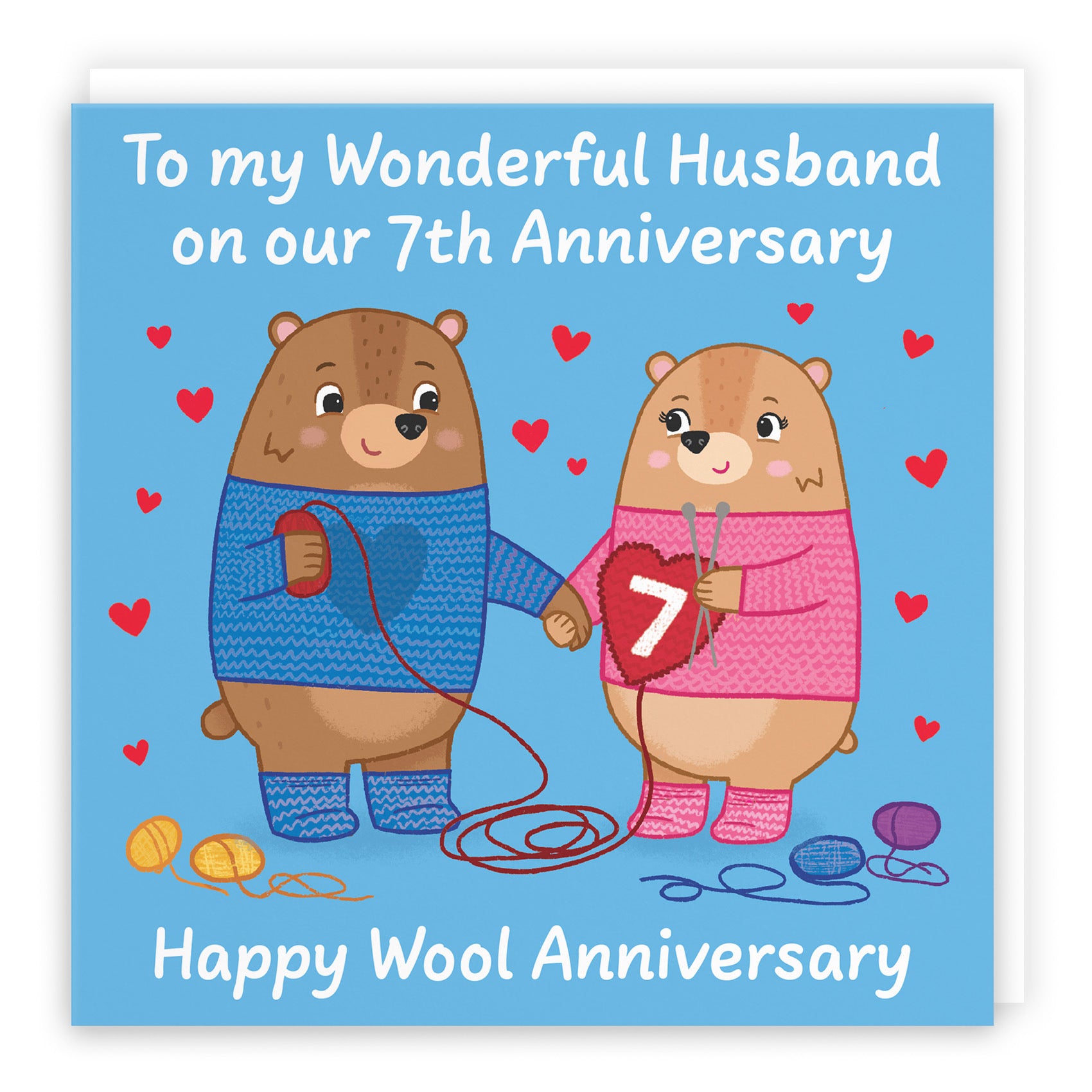 7th Husband Anniversary Card Love Story - Default Title (B0DHWBD3J5)