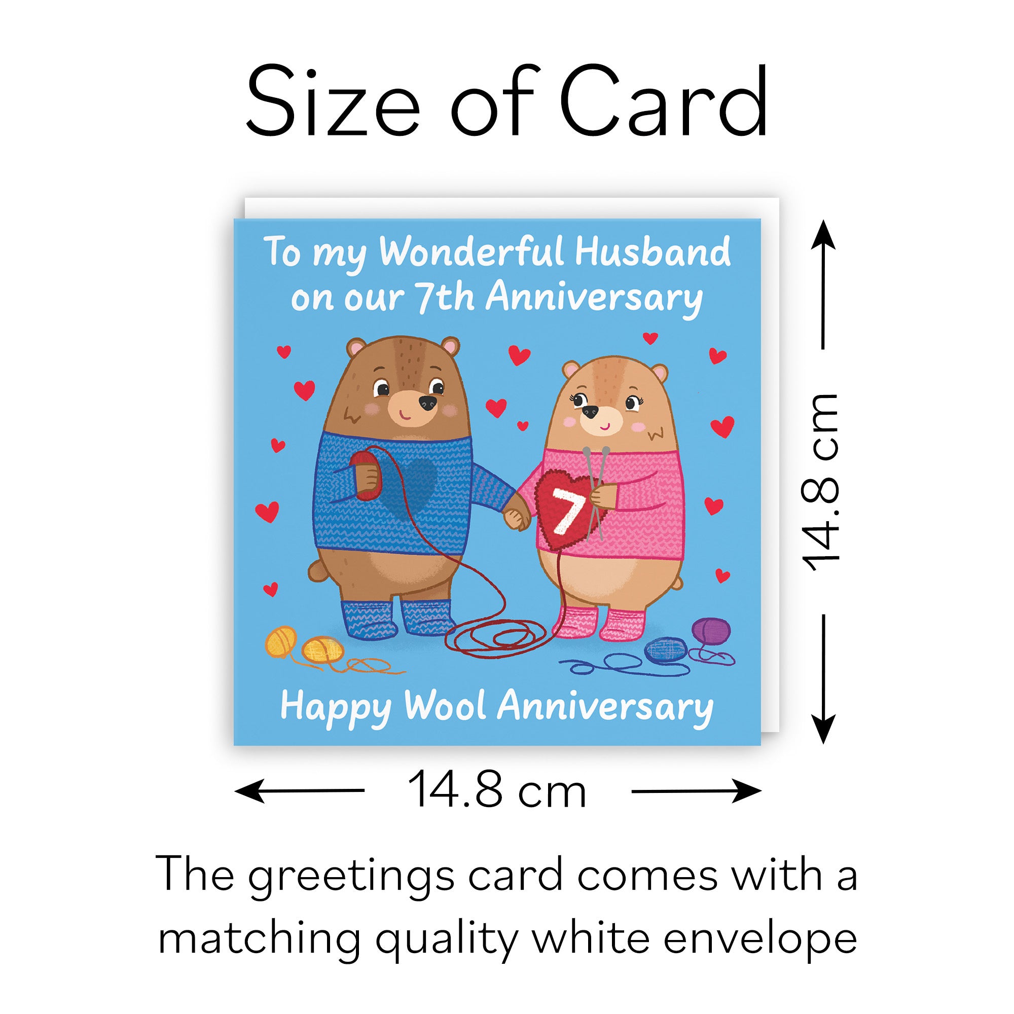 7th Husband Anniversary Card Love Story - Default Title (B0DHWBD3J5)