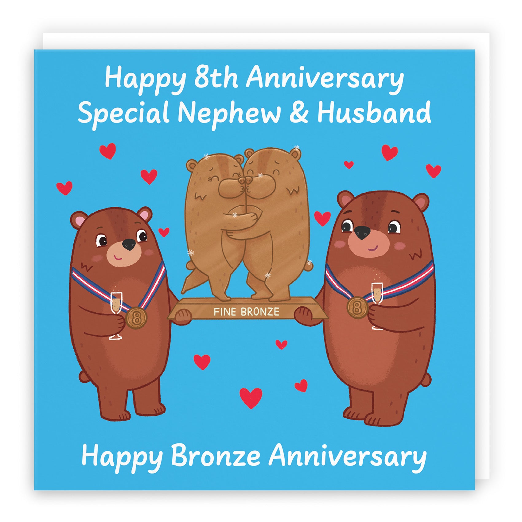 8th Nephew And Husband Anniversary Card Love Story - Default Title (B0DHWBDSH6)