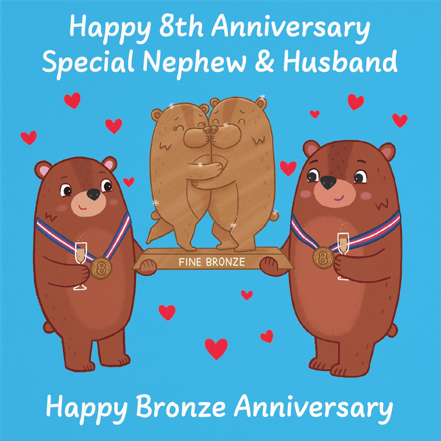 8th Nephew And Husband Anniversary Card Love Story - Default Title (B0DHWBDSH6)