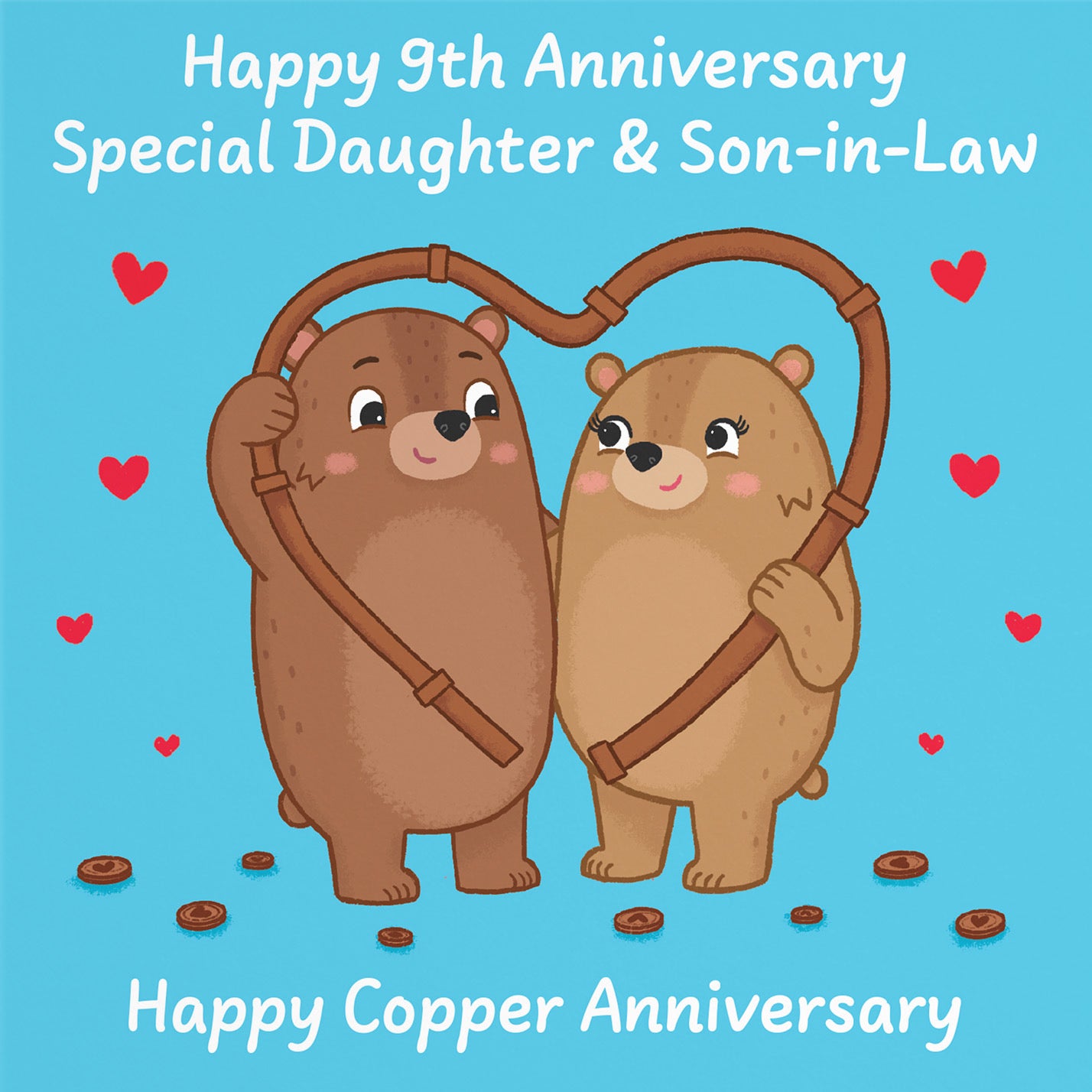 9th Daughter And Son In Law Anniversary Card Love Story - Default Title (B0DHWBDSH8)