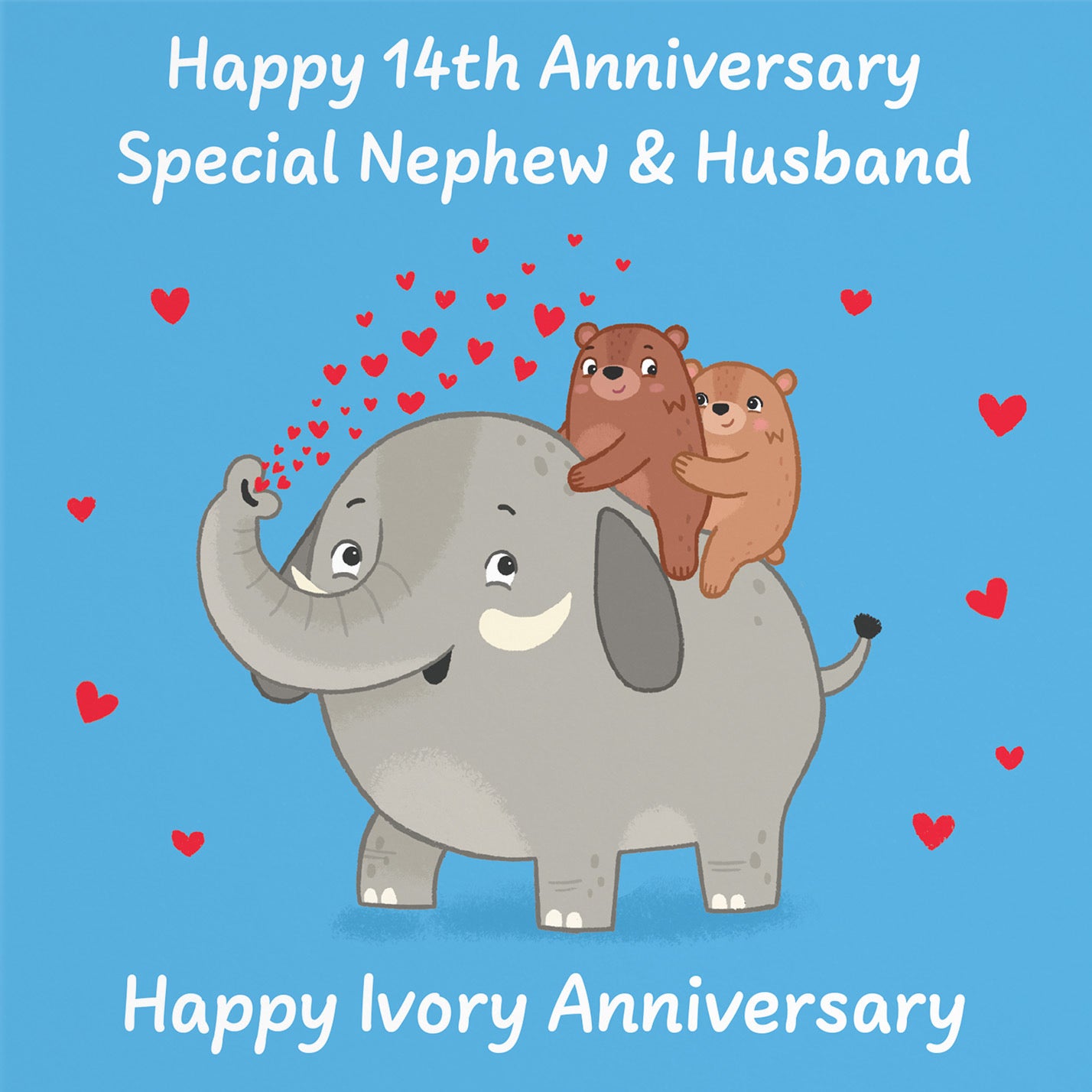 14th Nephew And Husband Anniversary Card Love Story - Default Title (B0DHWBFLYR)