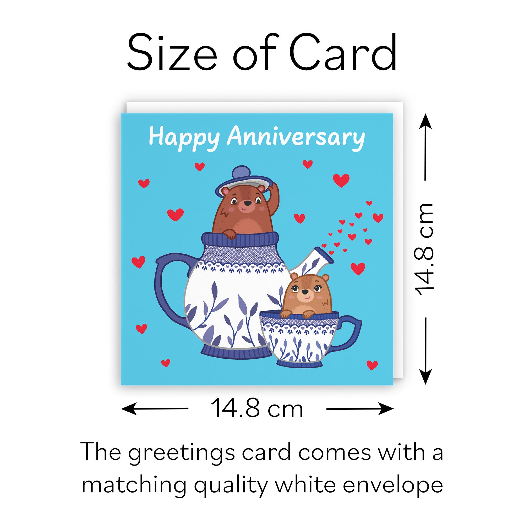 Teapot Anniversary Card Love Story - Default Title (B0DHWBFLYS)