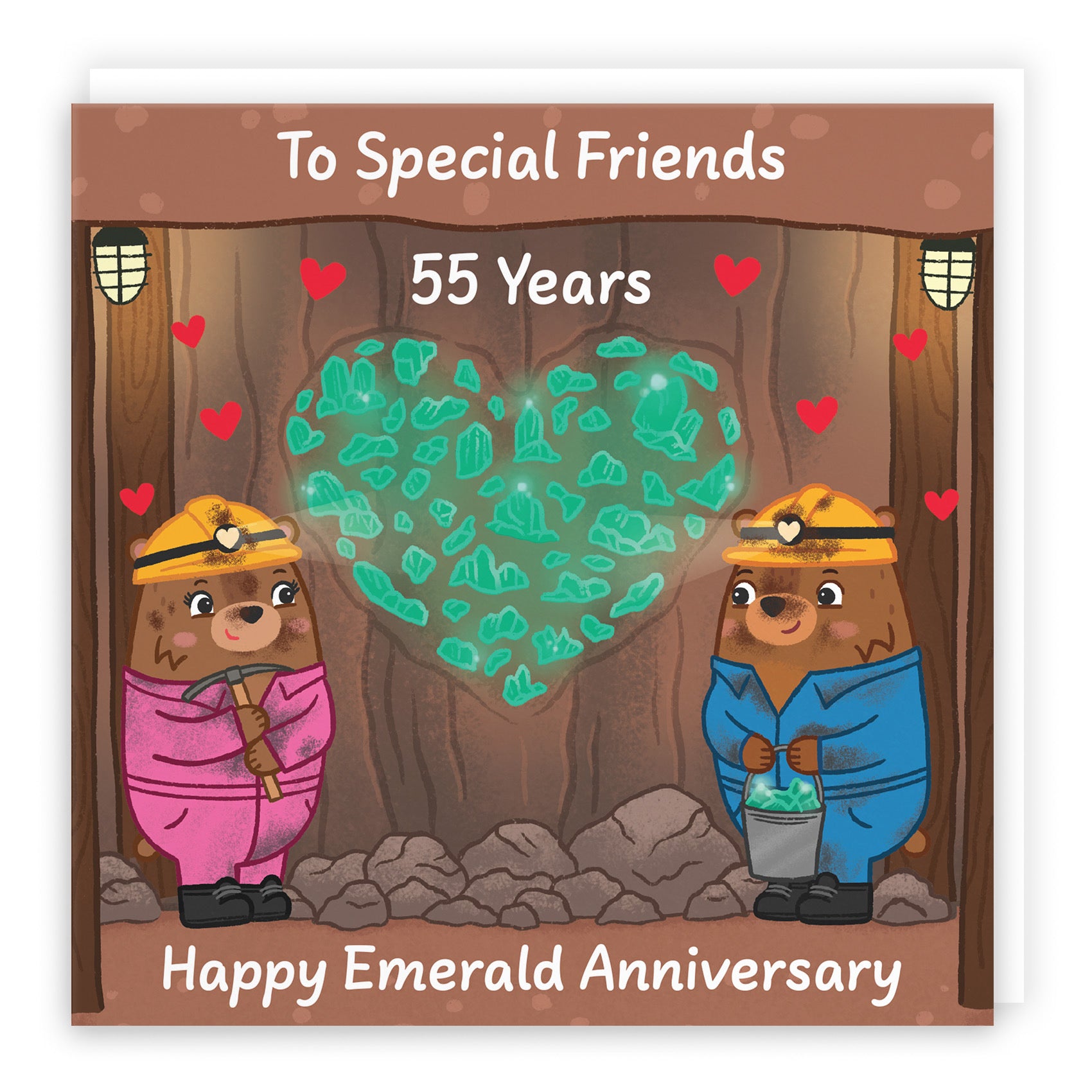 55th Special Friends Anniversary Card Love Story - Default Title (B0DHWBFTG7)