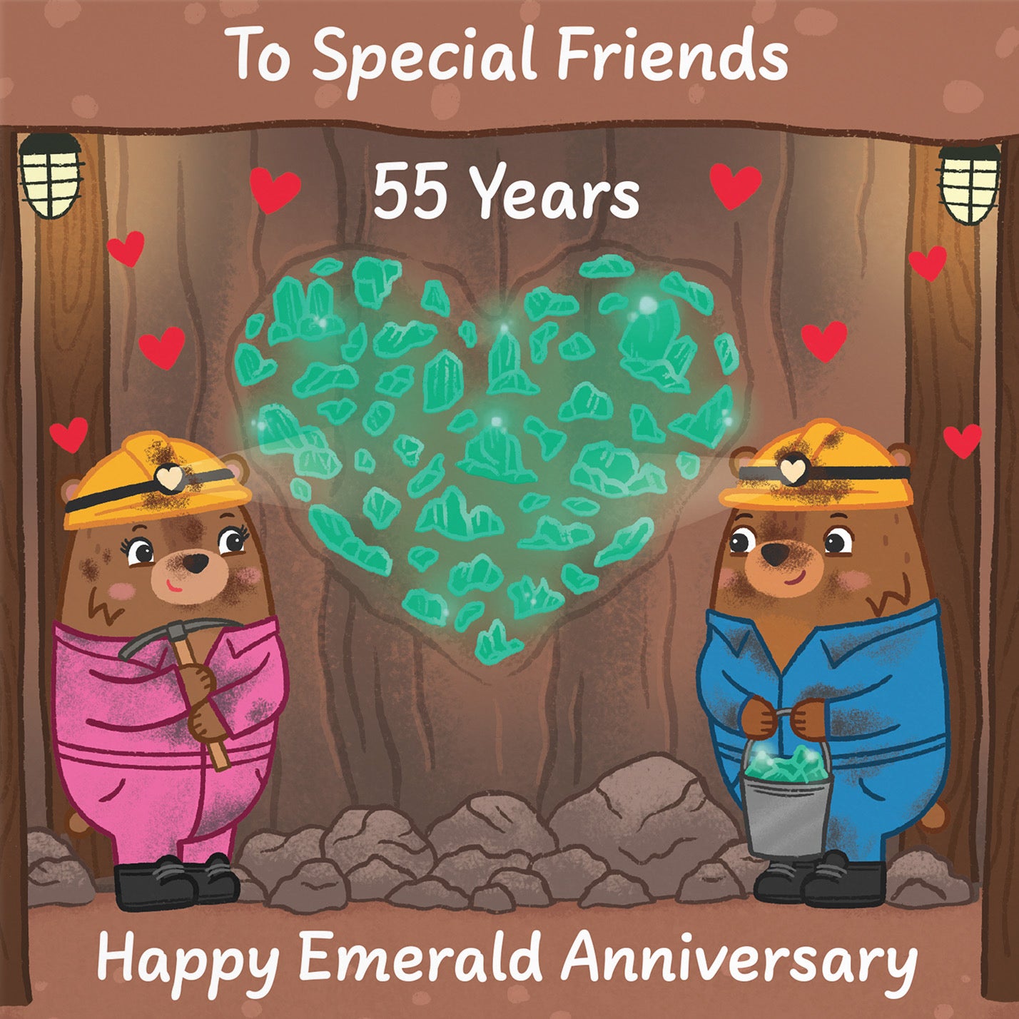 55th Special Friends Anniversary Card Love Story - Default Title (B0DHWBFTG7)