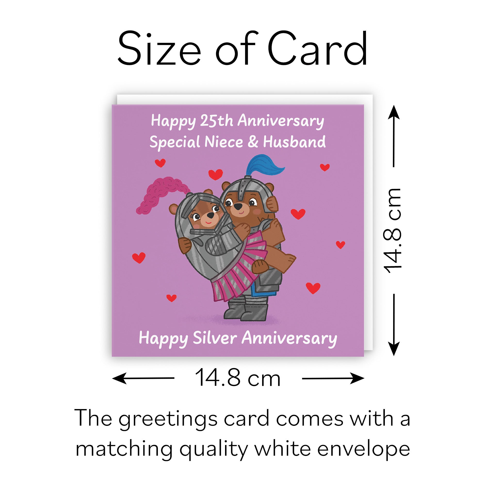 25th Niece And Husband Anniversary Card Love Story - Default Title (B0DHWBHHKL)