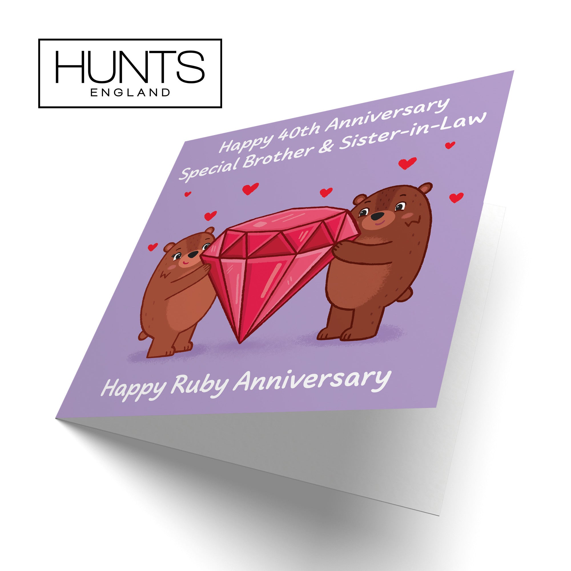 40th Brother And Sister In Law Anniversary Card Love Story - Default Title (B0DHWBK9GR)