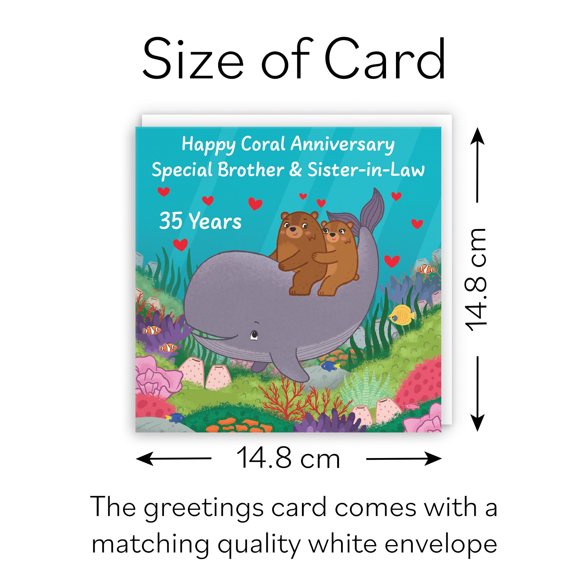 35th Brother And Sister In Law Anniversary Card Love Story - Default Title (B0DHWBKR5Y)