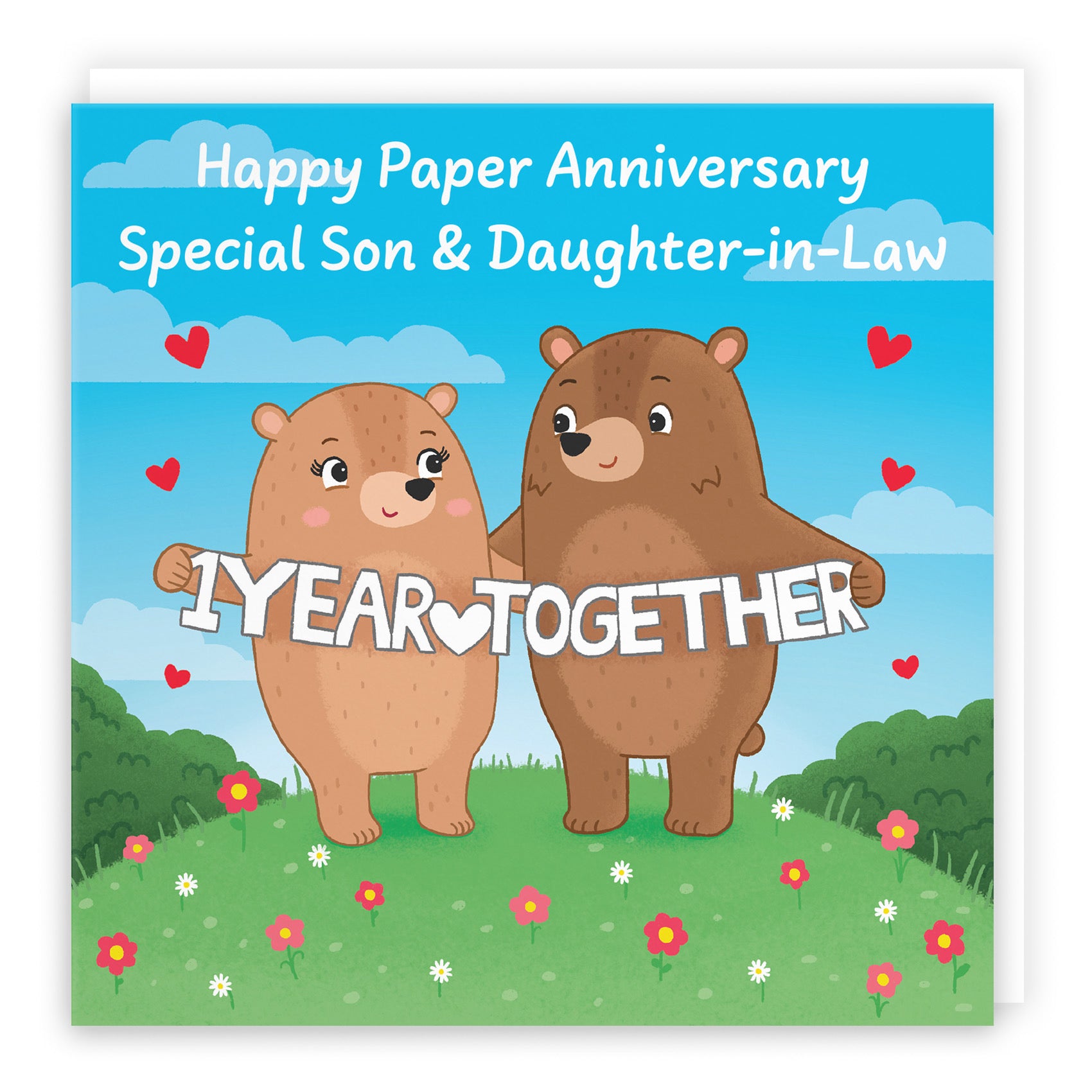 1st Son And Daughter In Law Anniversary Card Love Story - Default Title (B0DHWBKR63)