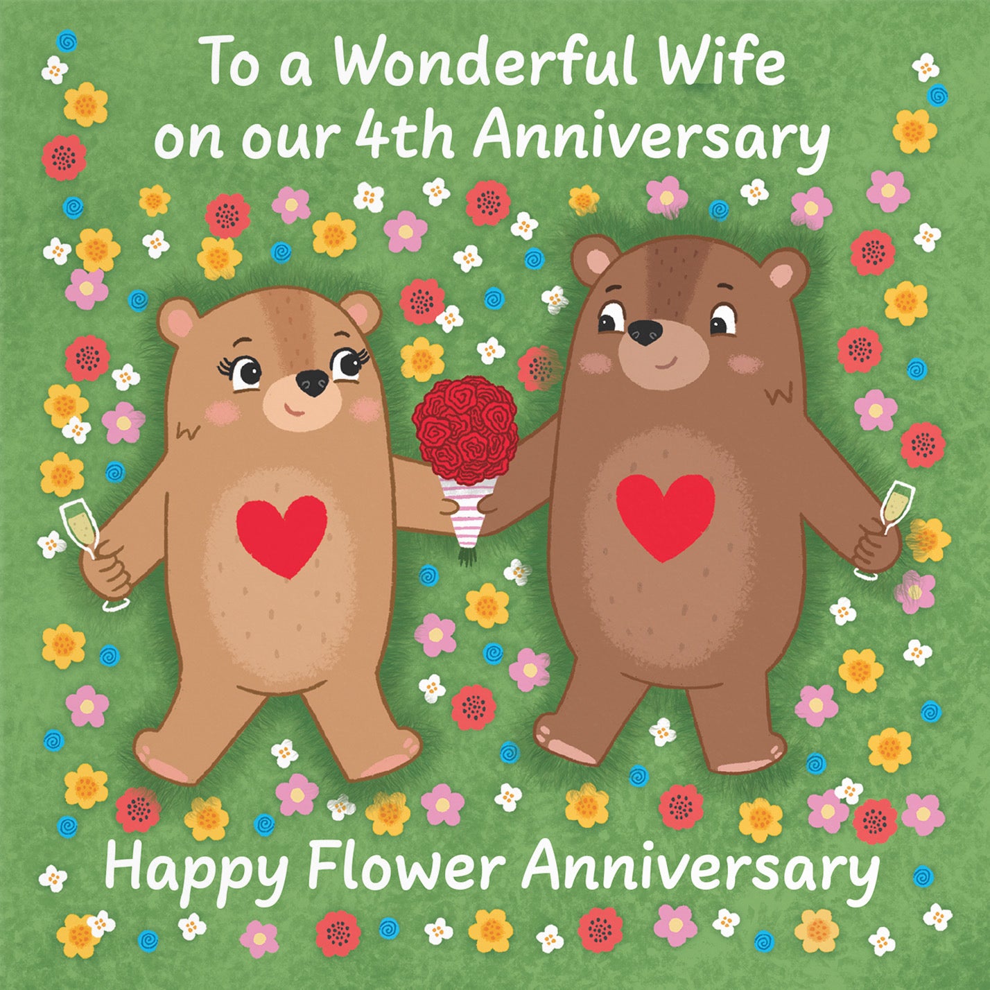 4th Wife Anniversary Card Love Story - Default Title (B0DHWBKWVZ)