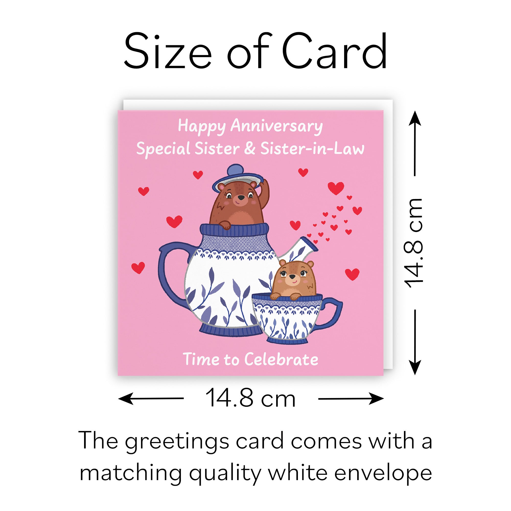 Sister And Sister In Law Anniversary Card Teapot Love Story - Default Title (B0DHWBM2JJ)