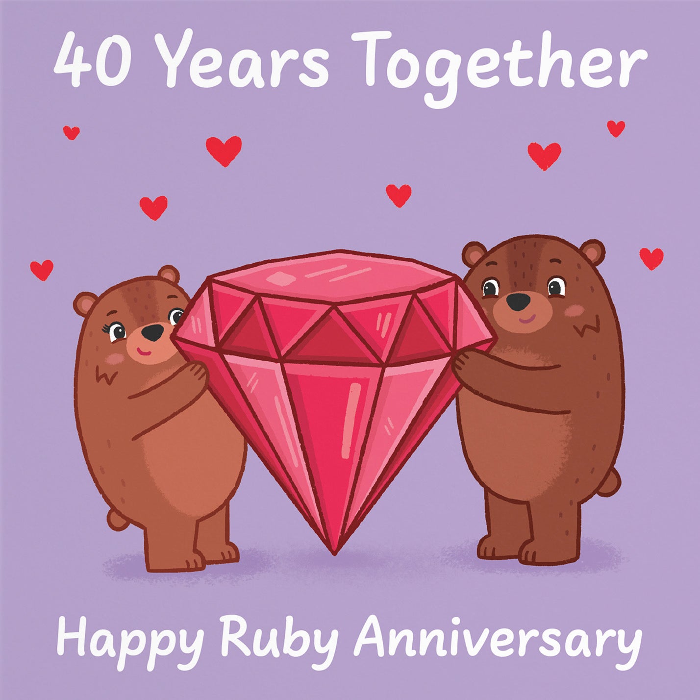 40th Anniversary Card Love Story - Default Title (B0DHWBM7Z9)