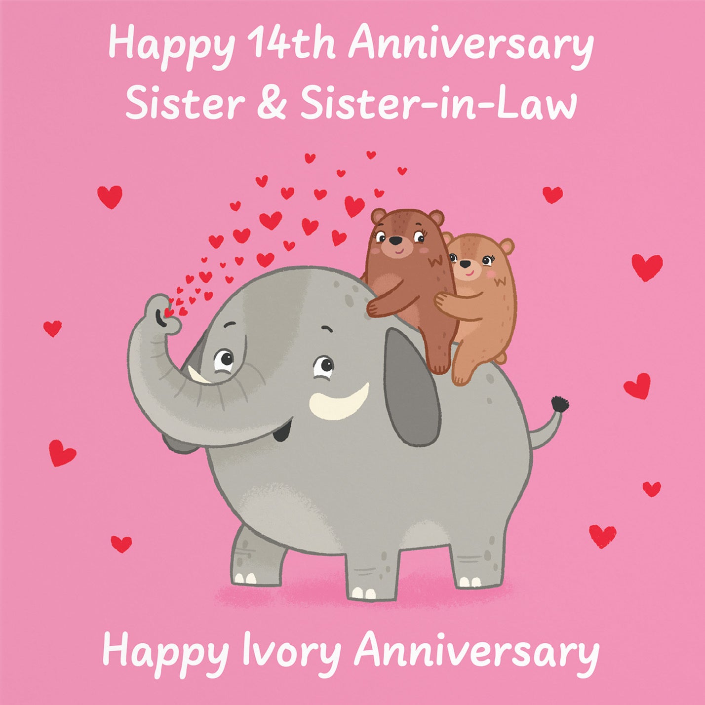 14th Sister And Sister In Law Anniversary Card Love Story - Default Title (B0DHWBMJXK)