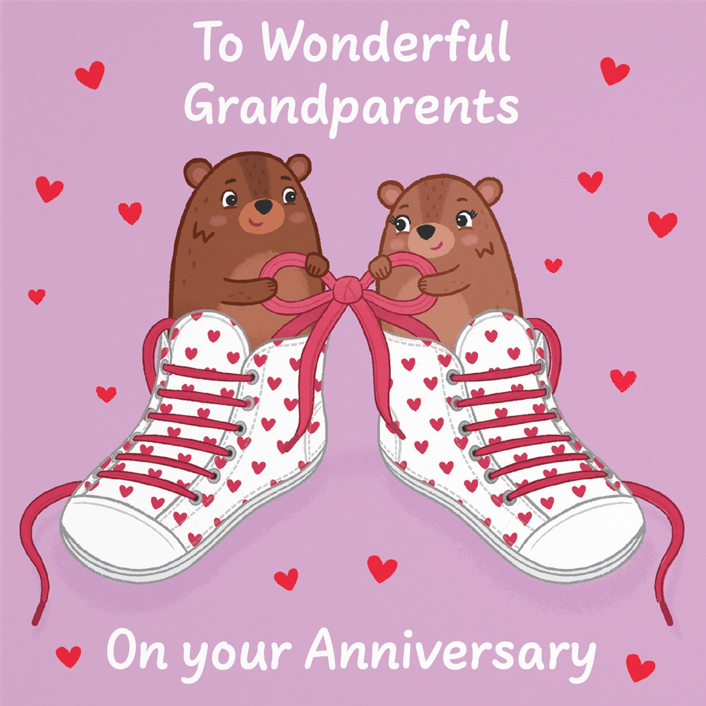 Grandparents Anniversary Card Laces Love Story - Default Title (B0DHWBMP4R)