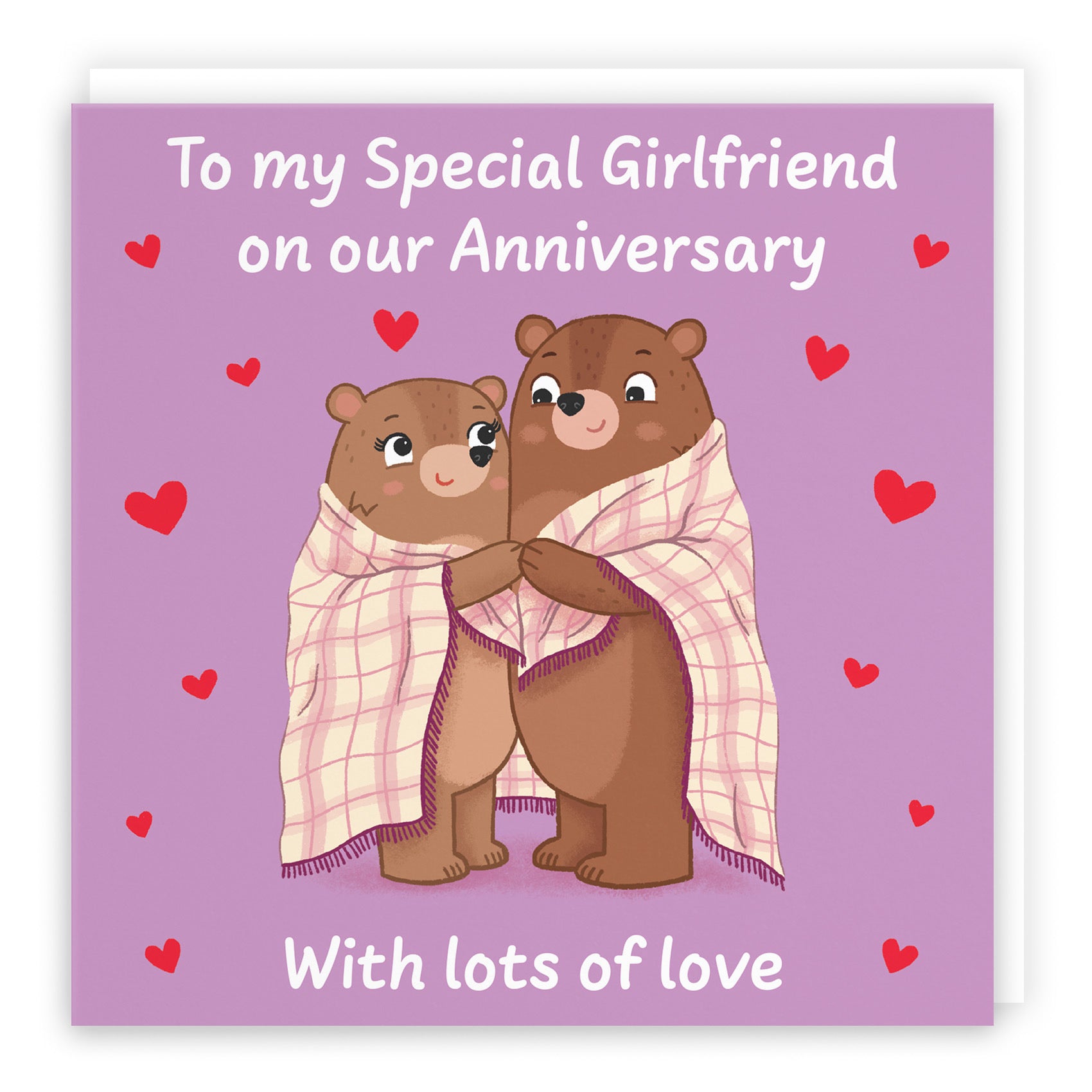 Girlfriend Anniversary Card Snuggly Bears Love Story - Default Title (B0DHWBMP4T)