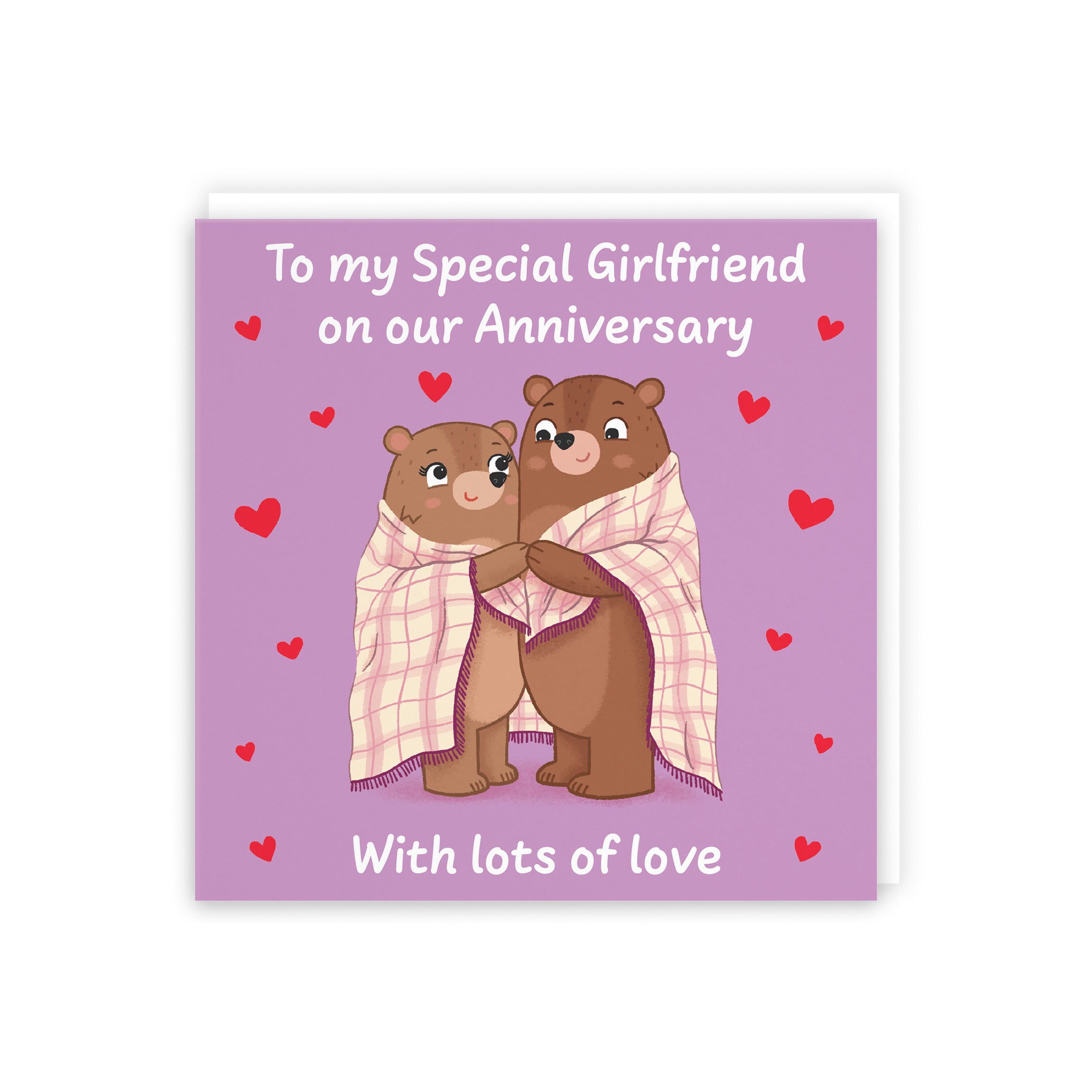 Girlfriend Anniversary Card Snuggly Bears Love Story - Default Title (B0DHWBMP4T)