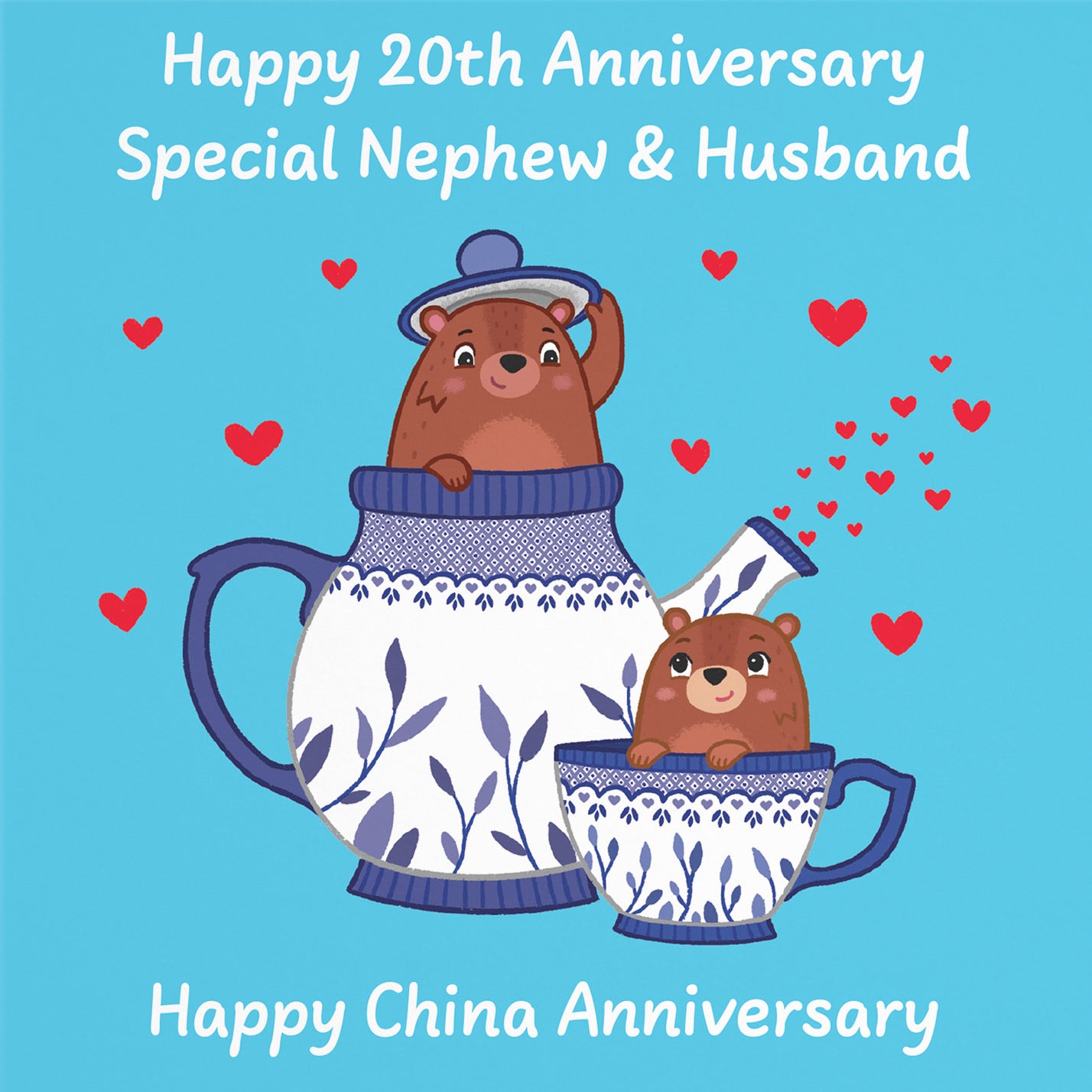 20th Nephew And Husband Anniversary Card Love Story - Default Title (B0DHWBN1N4)