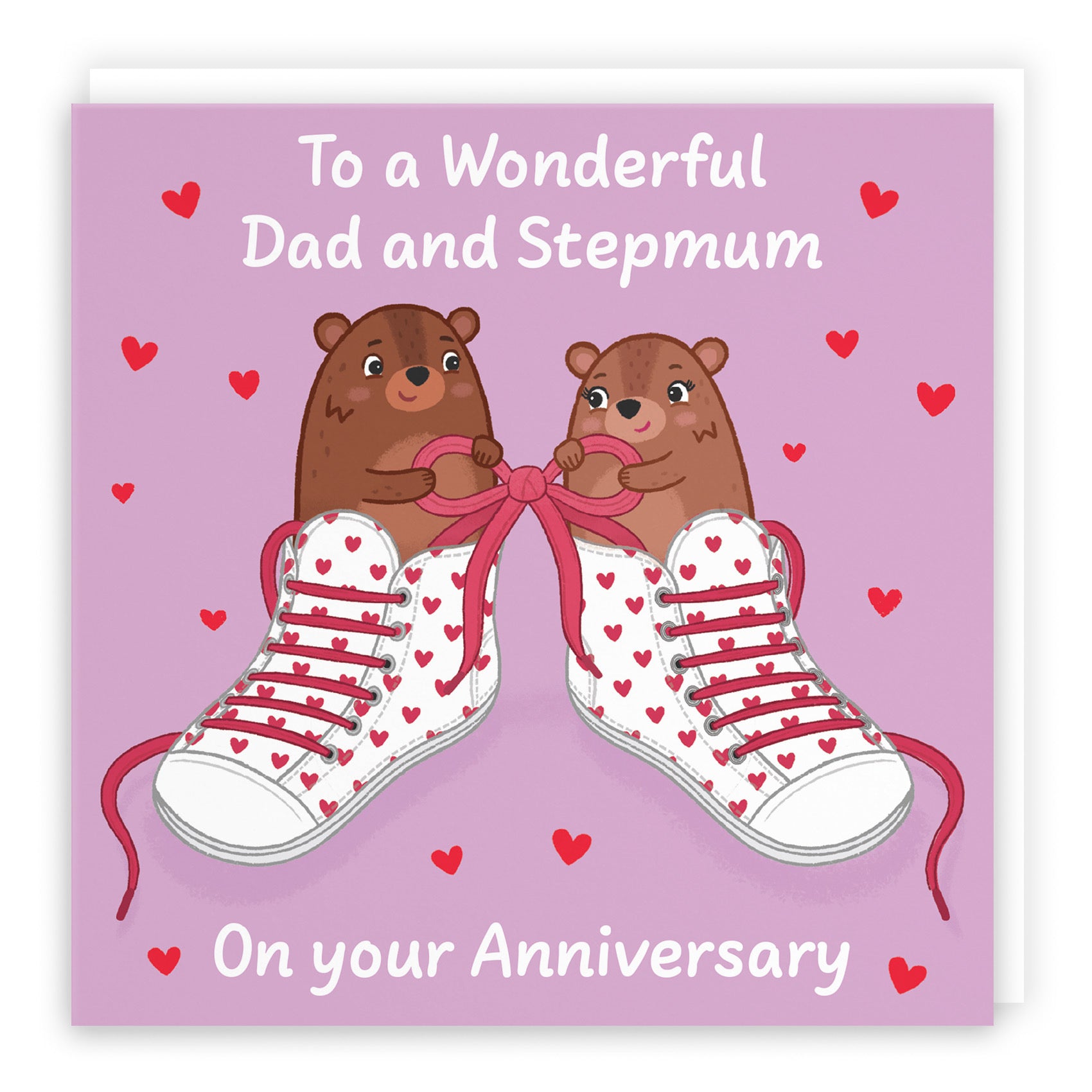 Dad And Stepmum Anniversary Card Laces Love Story - Default Title (B0DHWBN5S6)