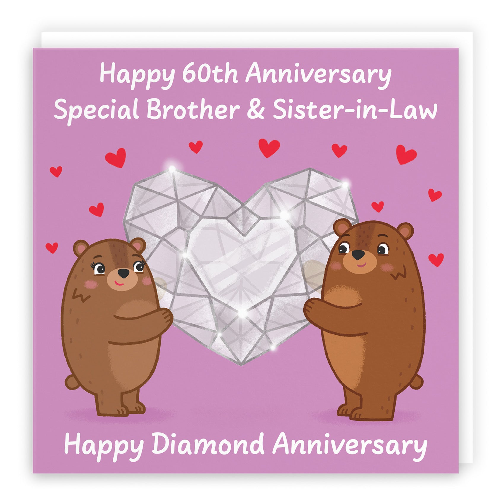 60th Brother And Sister In Law Anniversary Card Love Story - Default Title (B0DHWBNBF5)