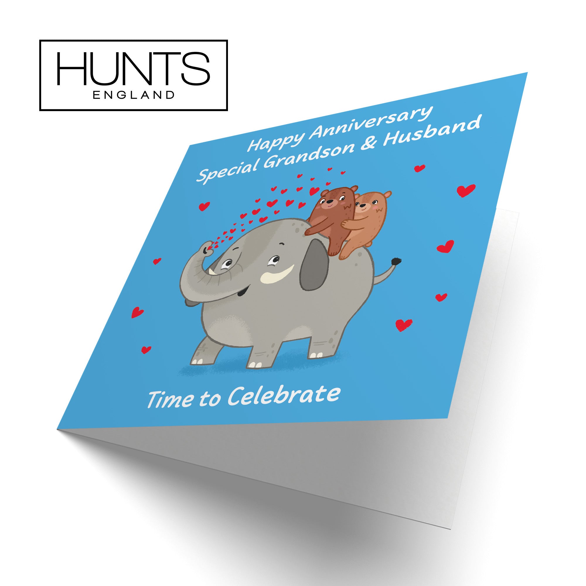 Grandson And Husband Anniversary Card Elephant Love Story - Default Title (B0DHWBPD92)