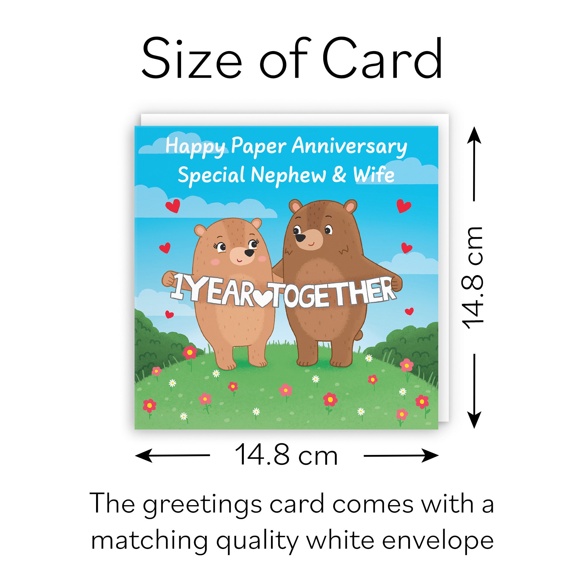 1st Nephew And Wife Anniversary Card Love Story - Default Title (B0DHWBPD93)