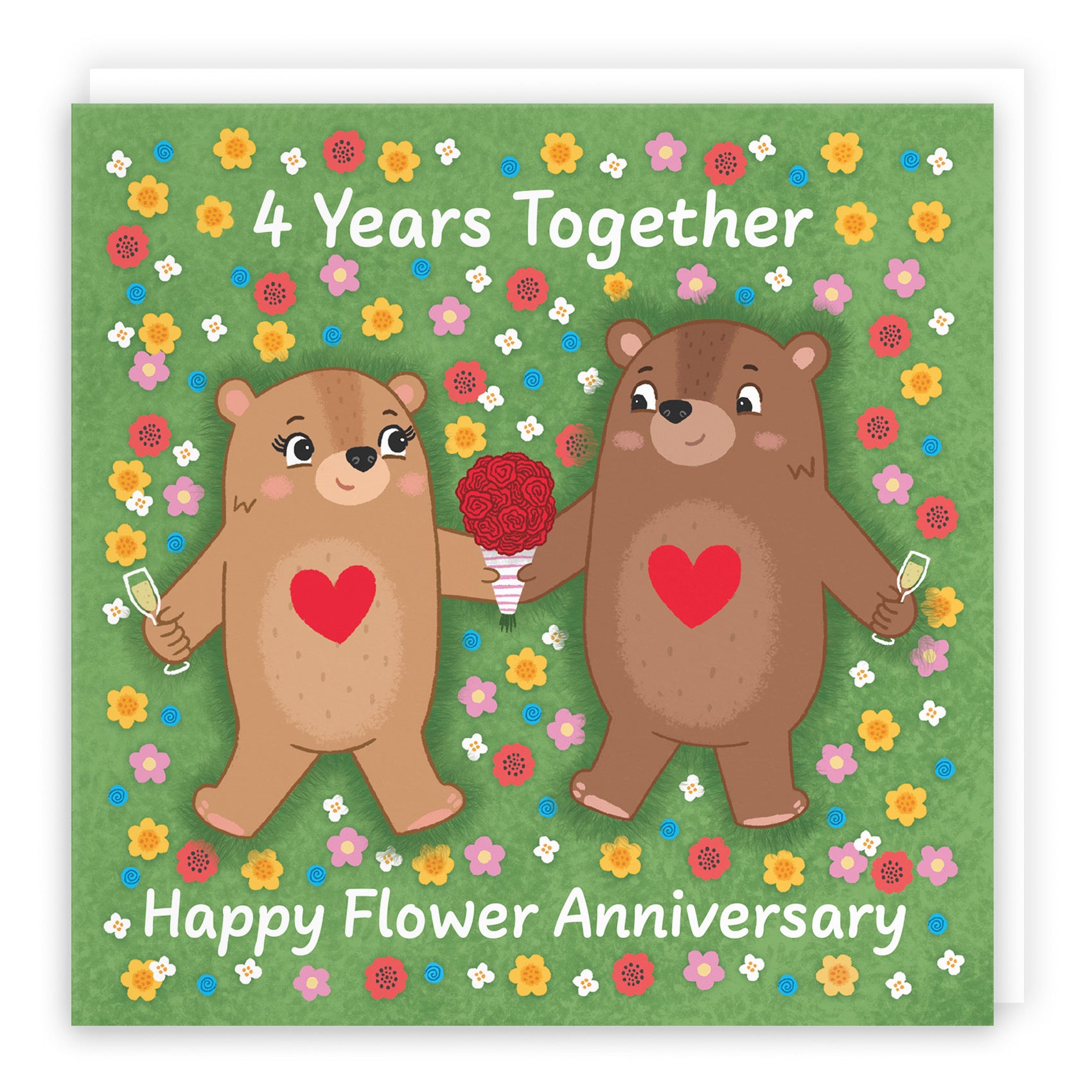 4th Anniversary Card Love Story - Default Title (B0DHWBPL87)